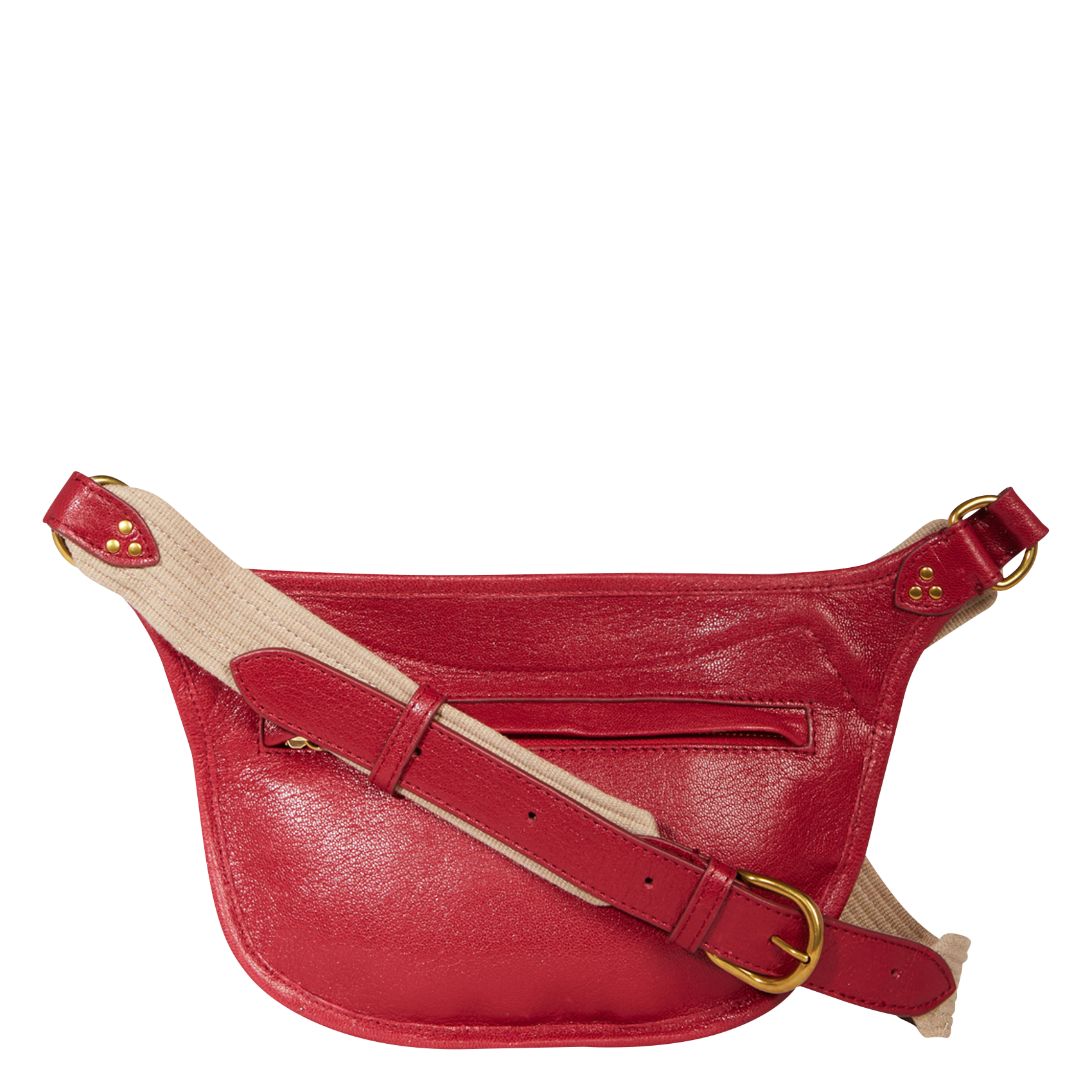 Sac banane en cuir  JEROME DREYFUSS Rouge