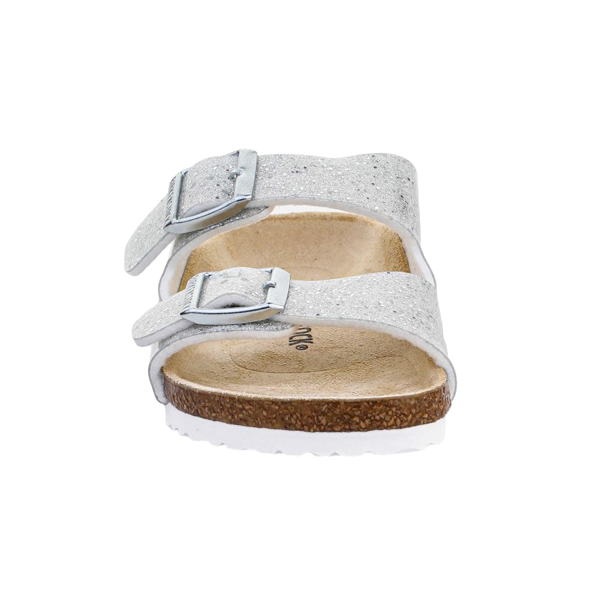 Faux leather sandals BIRKENSTOCK Silver