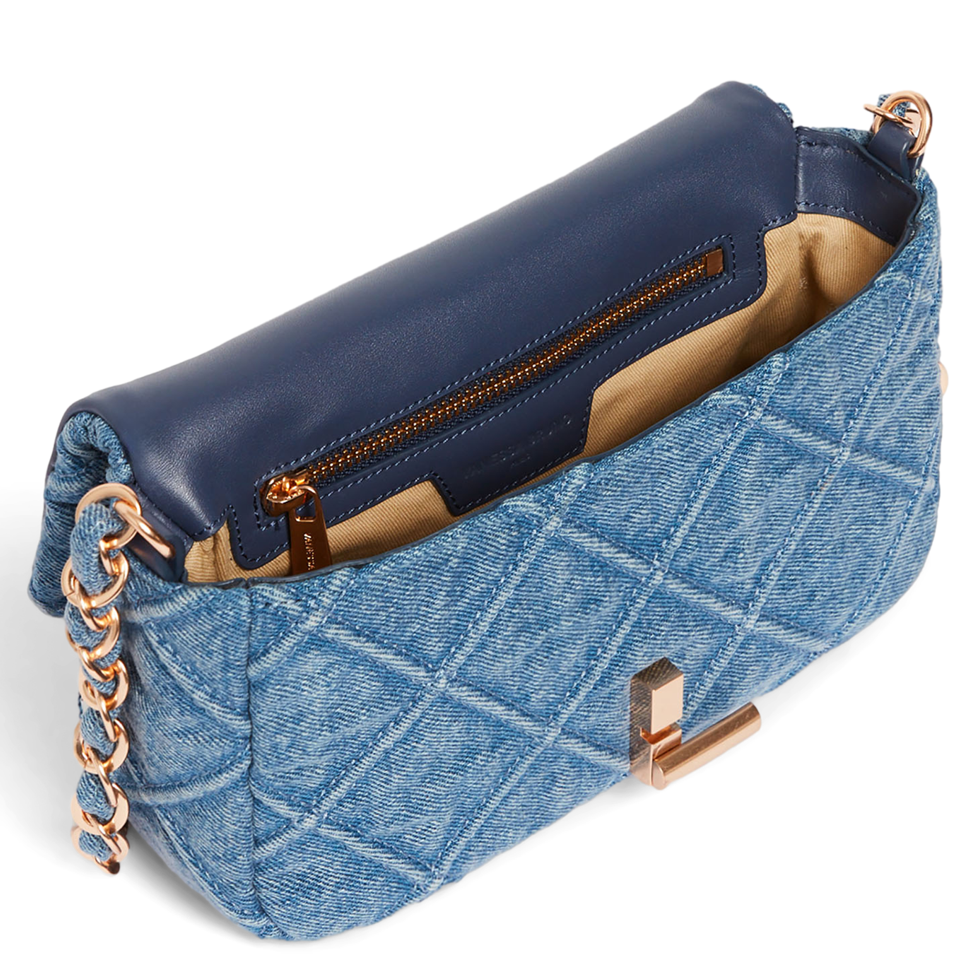 Crossbody bag in cotton denim VANESSA BRUNO Blue