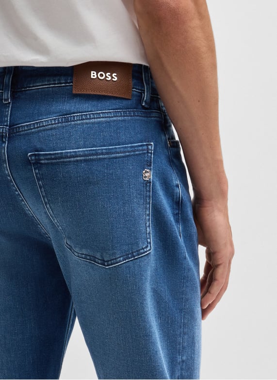 Jean regular-fit en coton mélangé | Bleu by BOSS Jean regular-fit en coton mélangé Bleu
