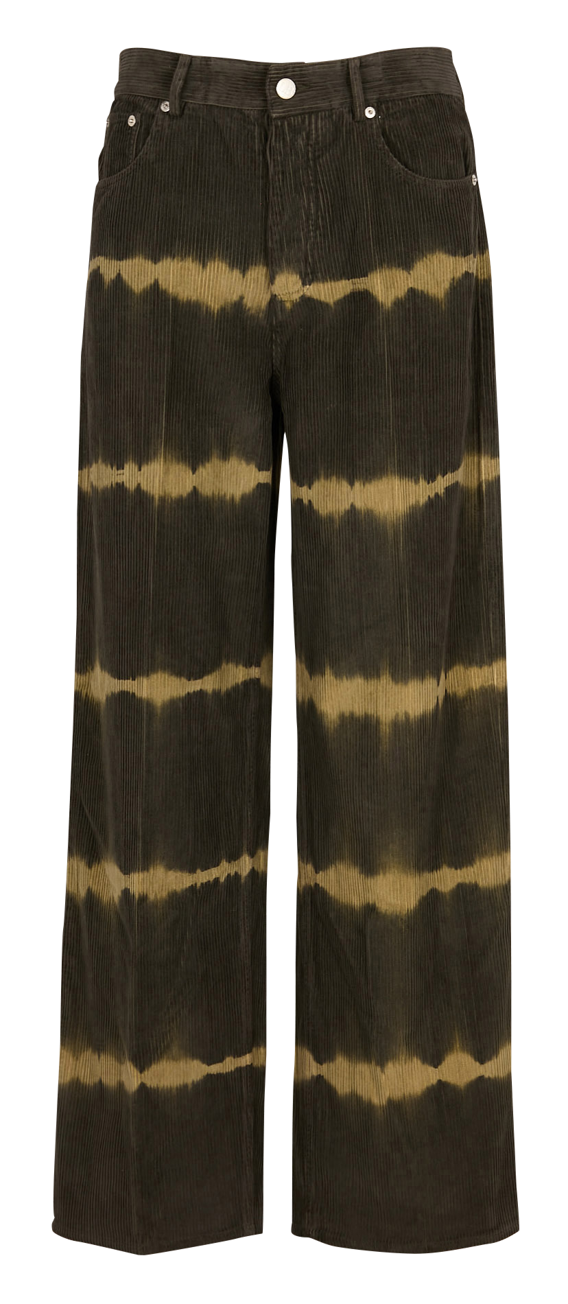 Pantalon large en velours côtelé Kaki