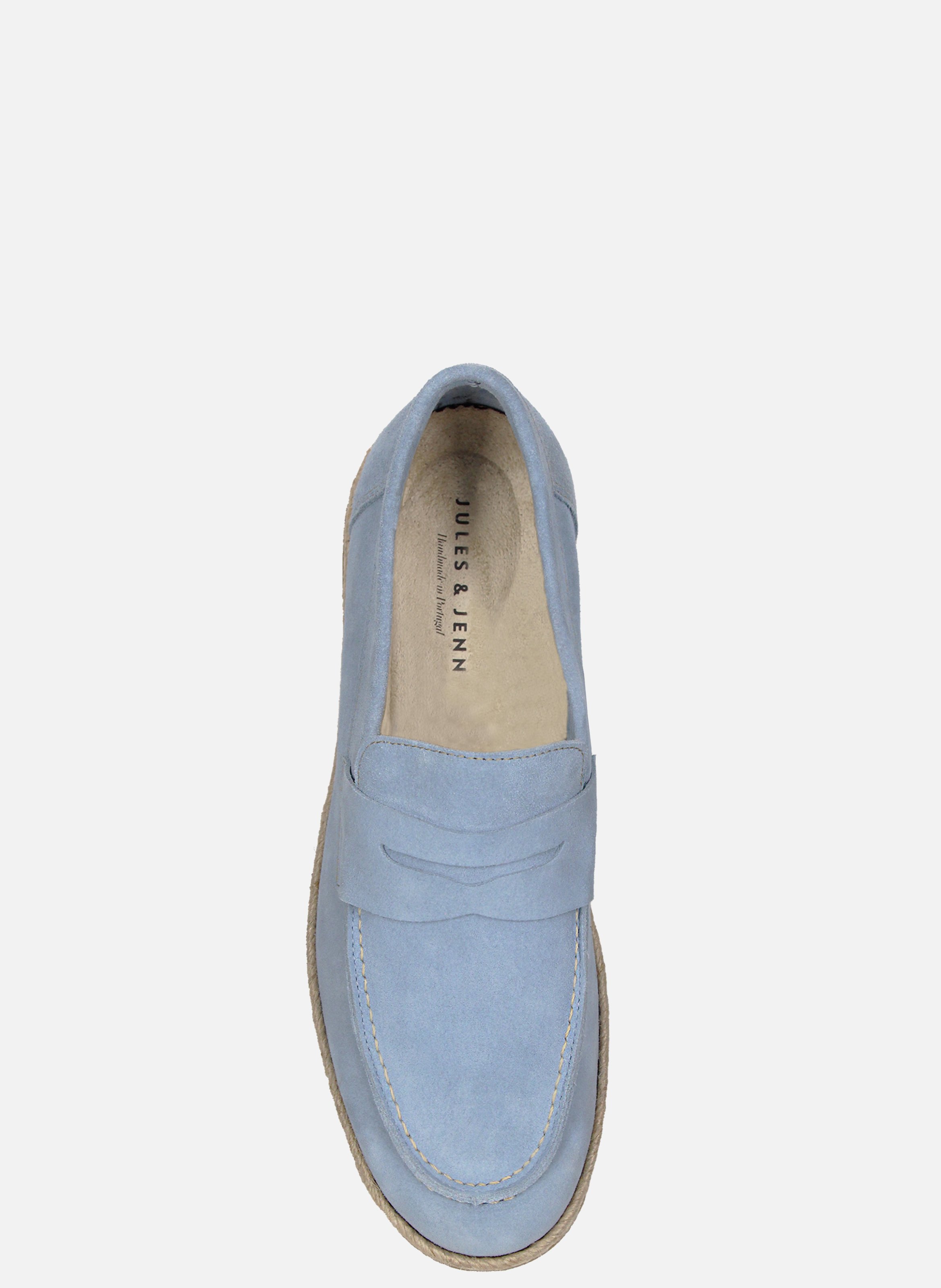 Suede leather espadrille loafers JULES & JENN Blue