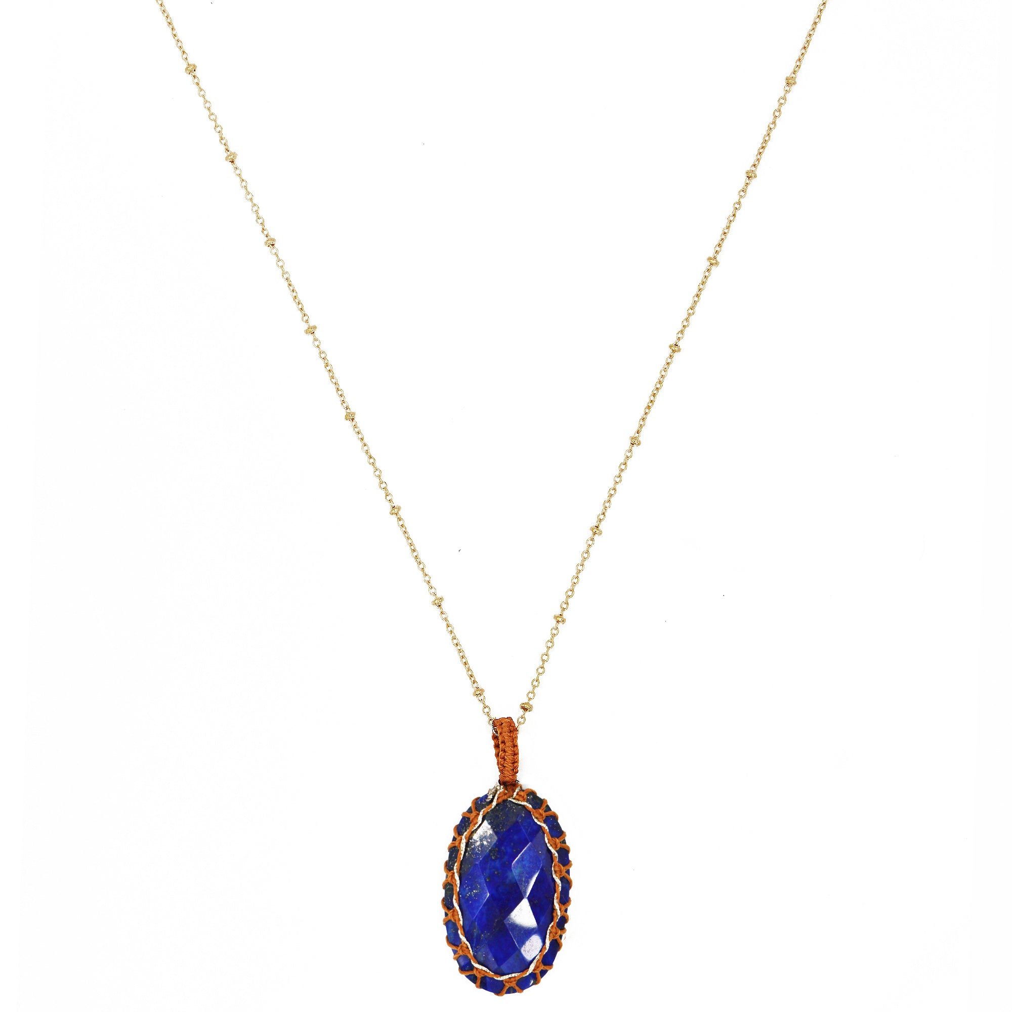 Colliers plaqué or chakra NILAI Blue