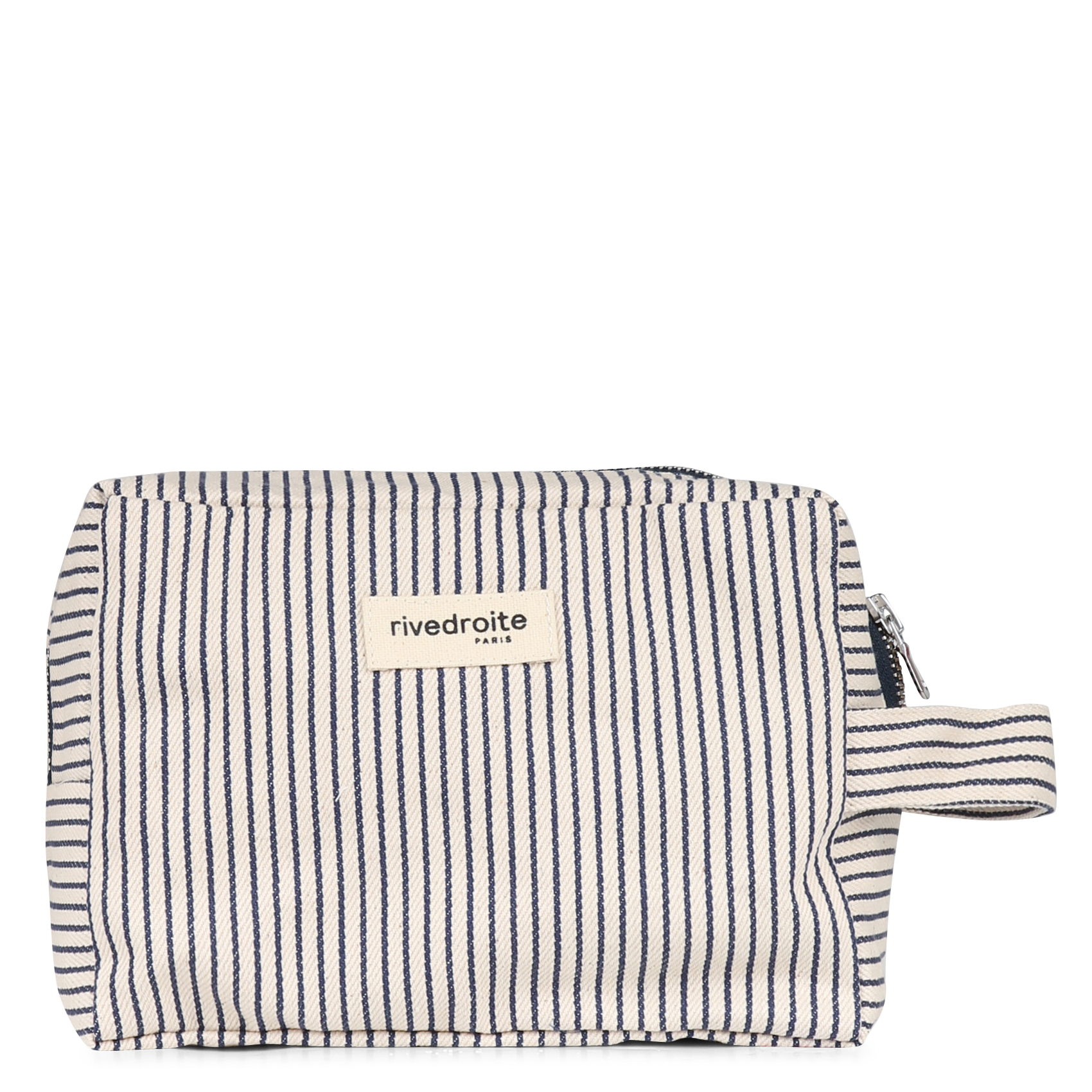 Trousse zippée à rayures RIVEDROITE PARIS Blanc