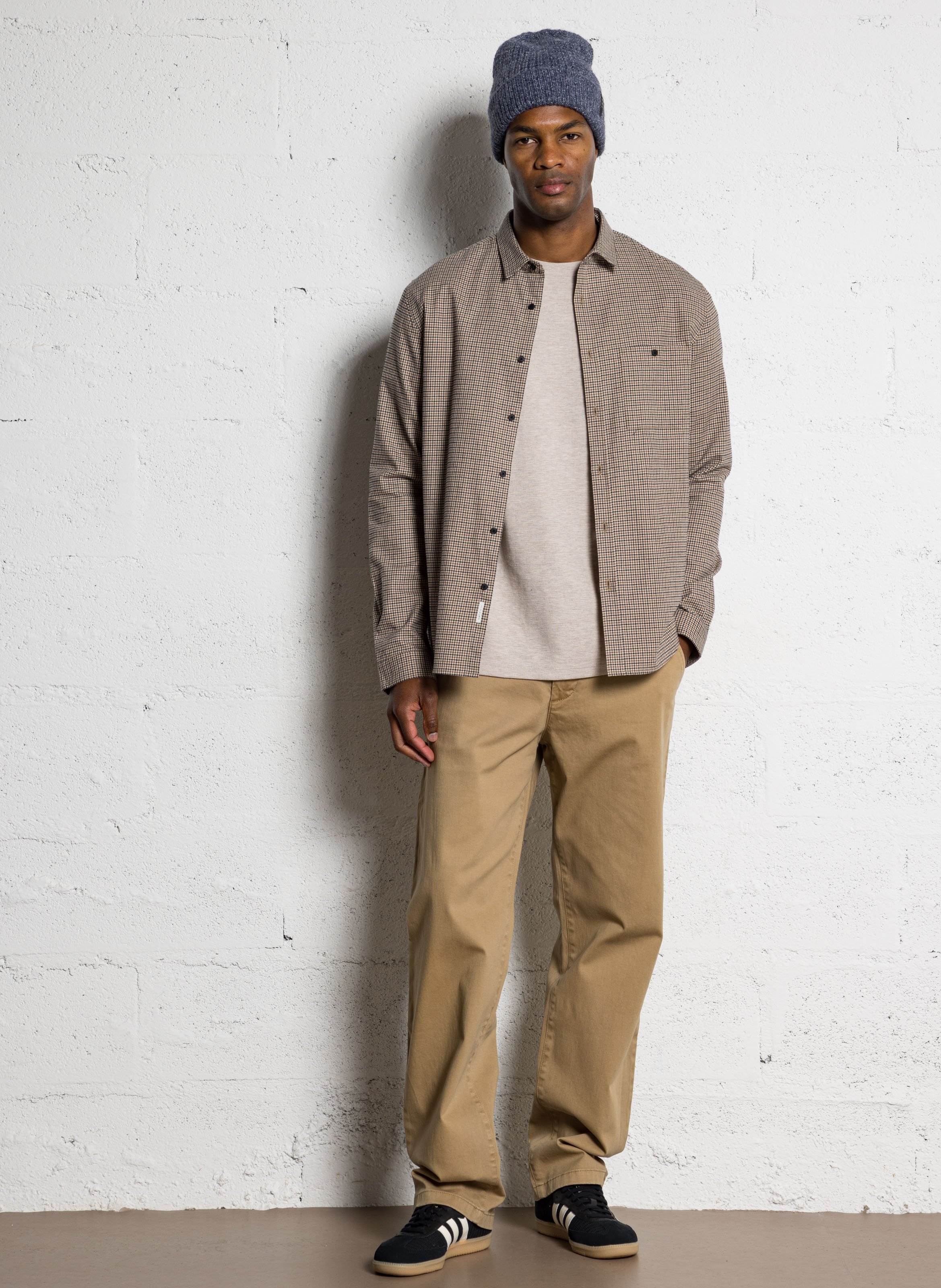 Gerade Knopfleiste Hemd mit Muster IKKS Beige