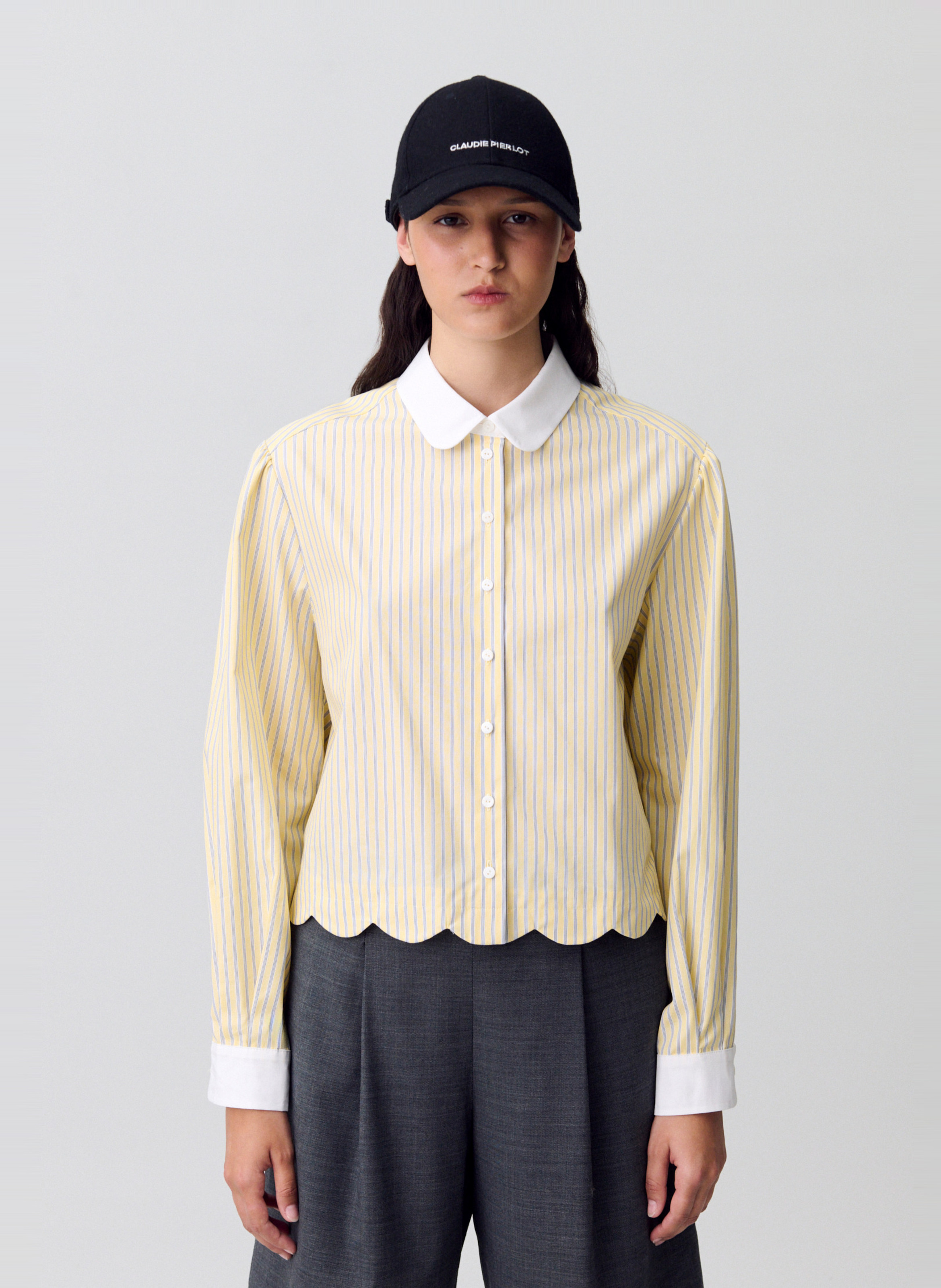 Chemise col claudine en coton CLAUDIE PIERLOT Multicolore