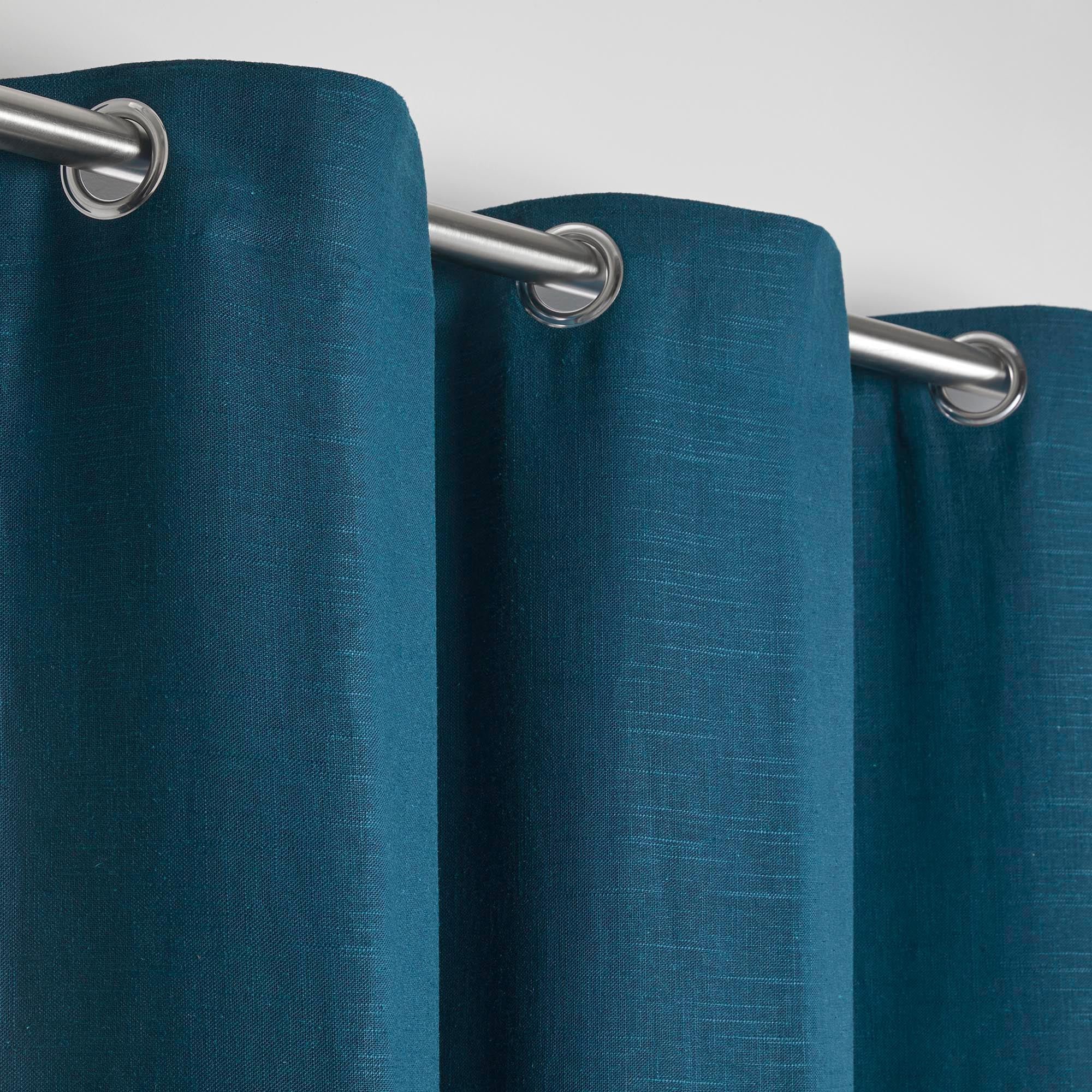 Lined black-out curtain with eyelets MADURA Blue