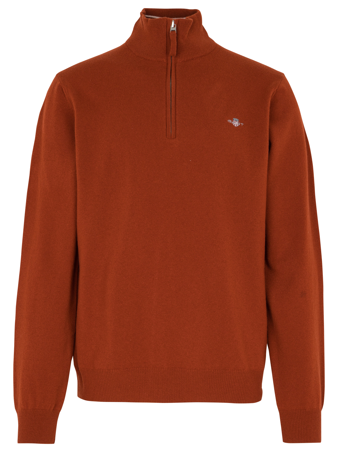 High-neck wool sweater with zip GANT Red