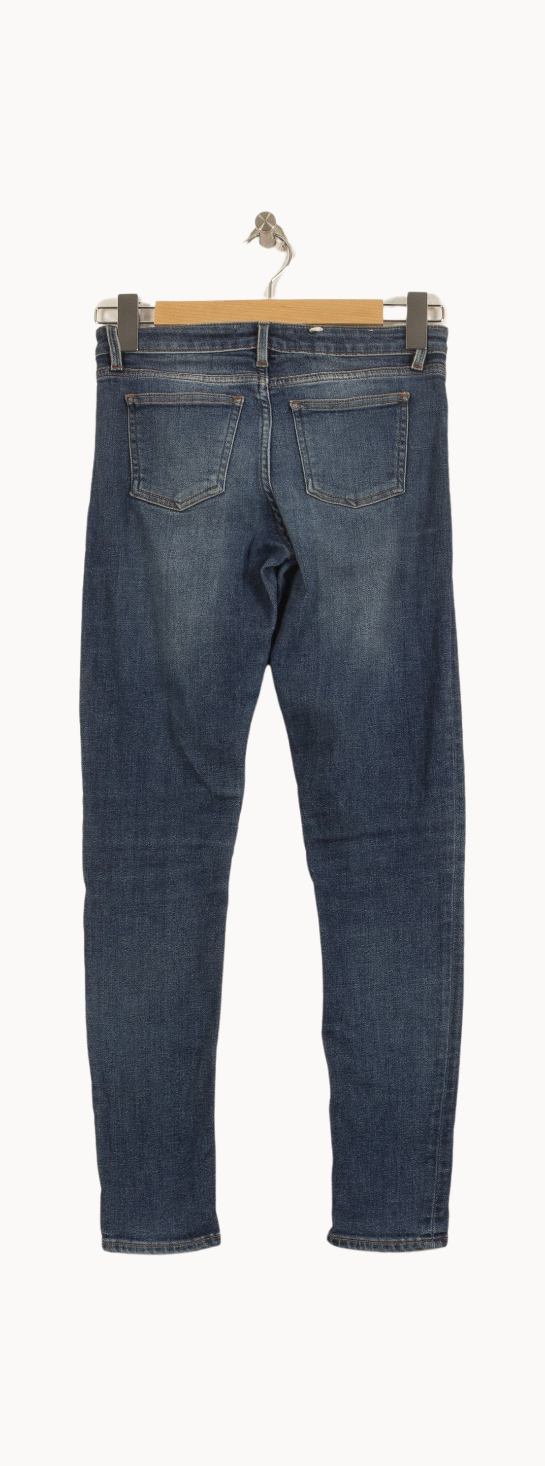 Cropped slim jeans with studs ACNE STUDIOS - Seconde Main Blue