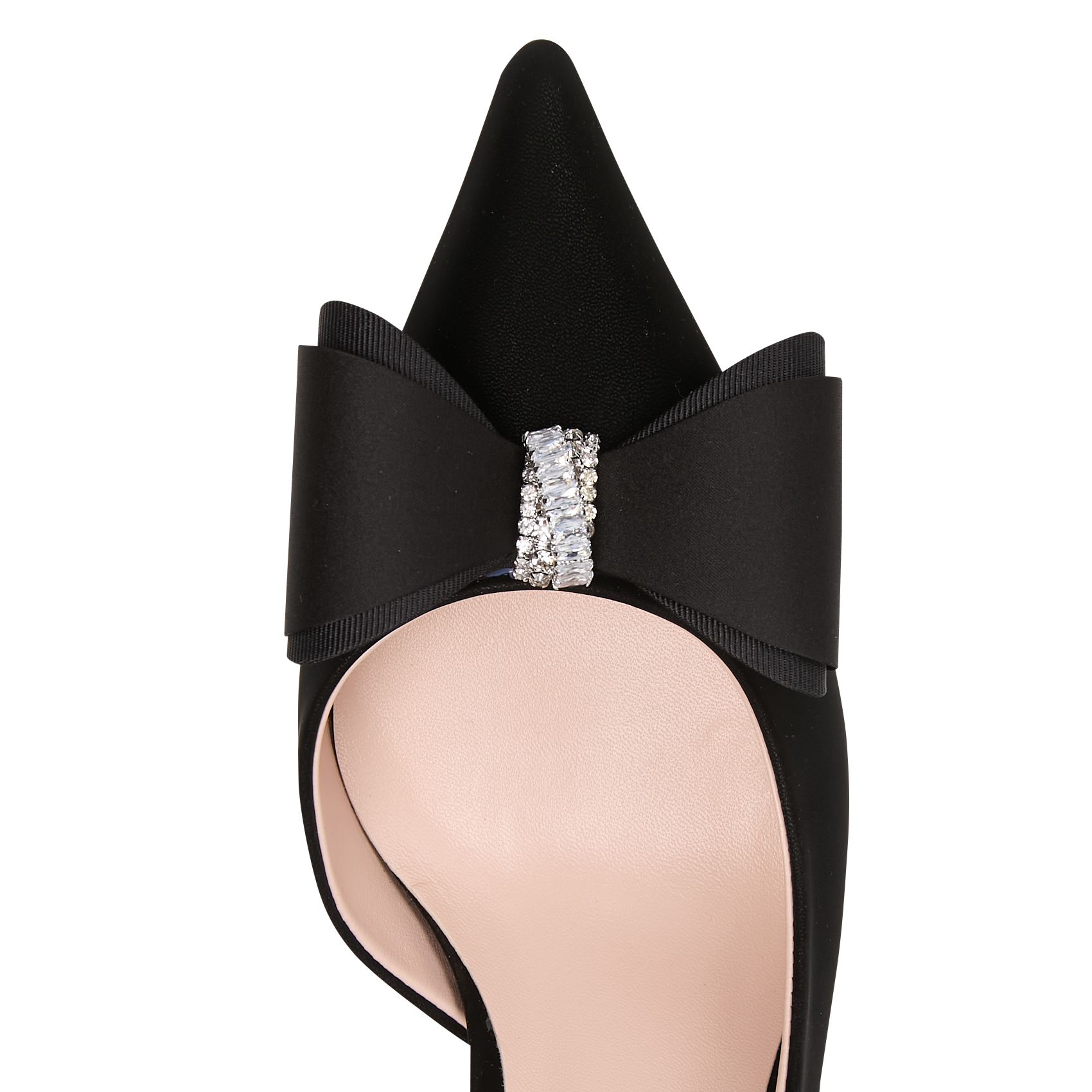 Heeled leather pumps with satin finish MI/MAI Black