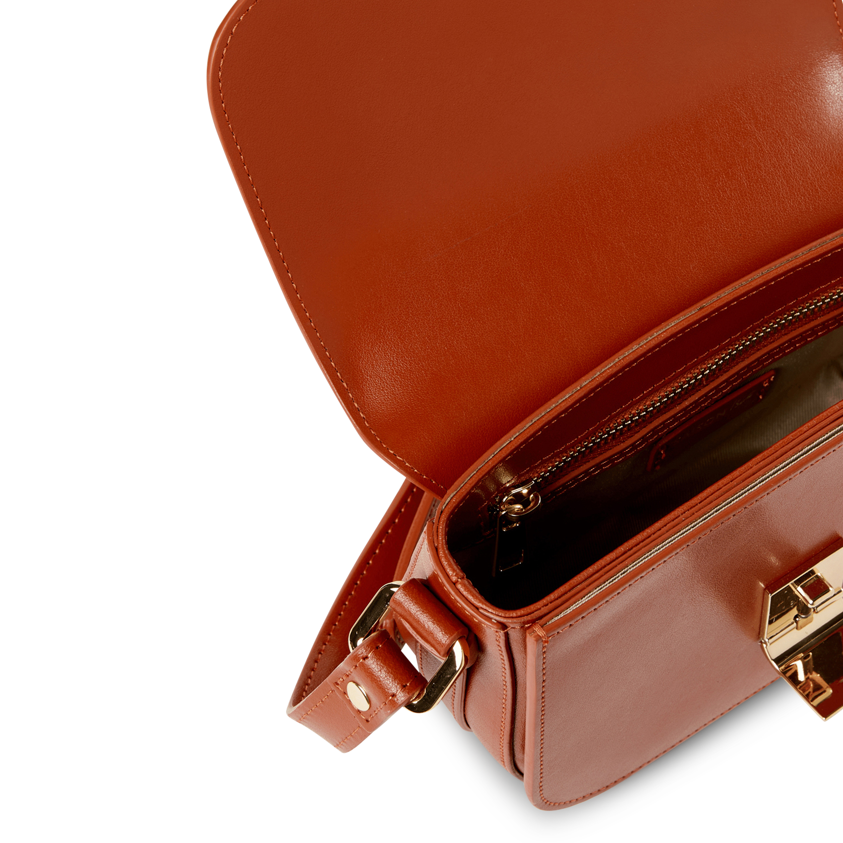 Dori leather shoulder bag SAISON 1865 Orange