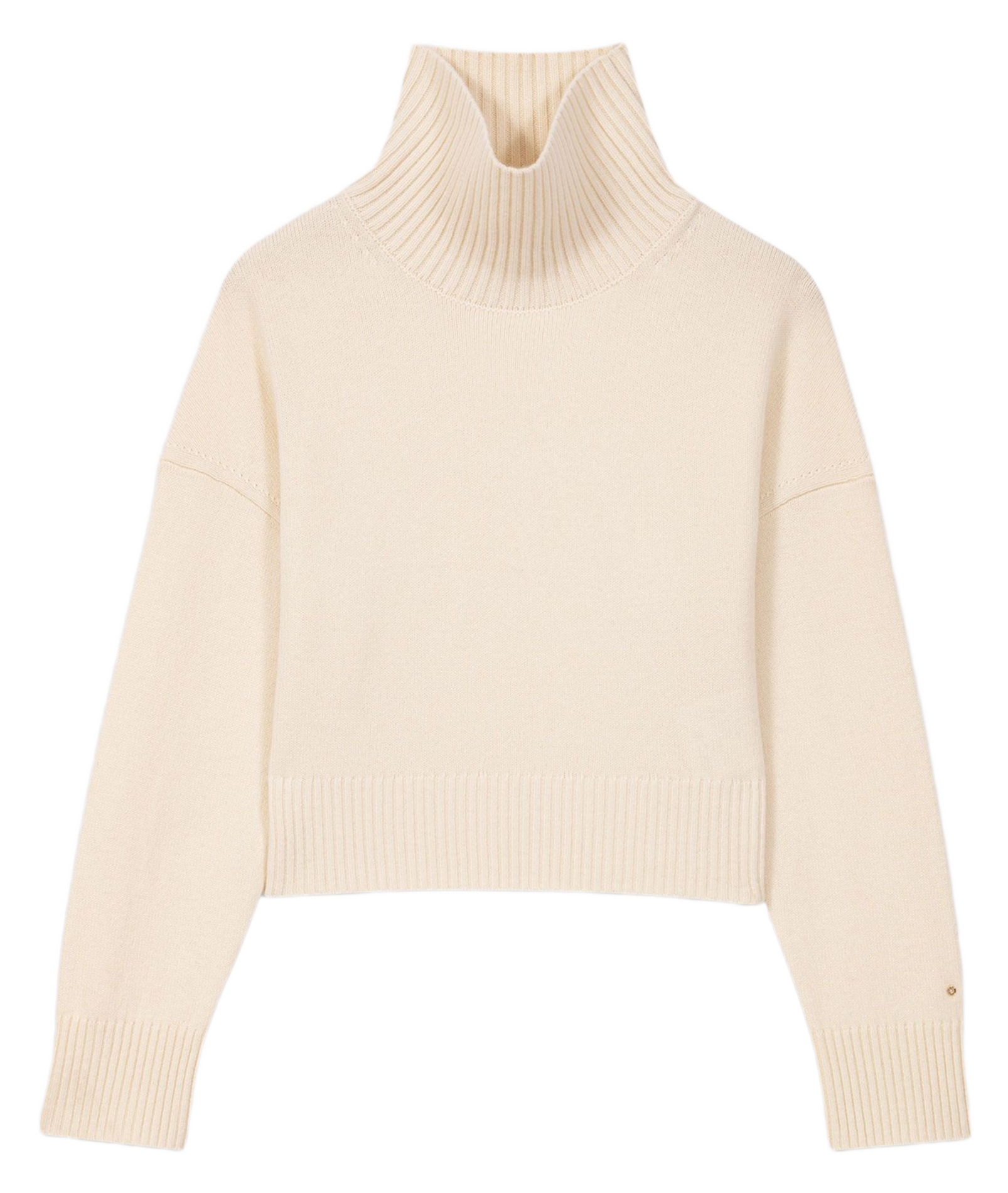 Pull court ample uni en cachemire mélangé MAJE Beige