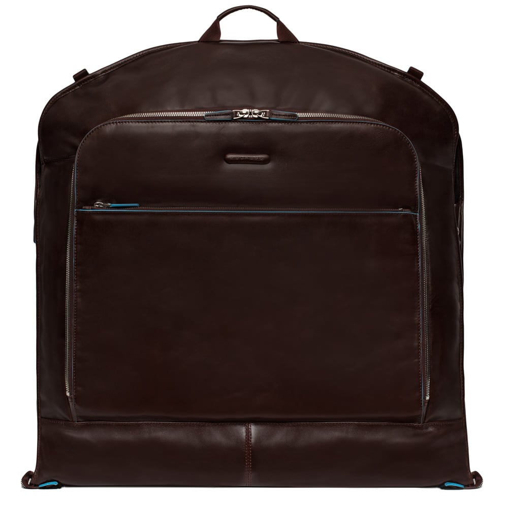 Travel garment bag with leather hook PIQUADRO Brown