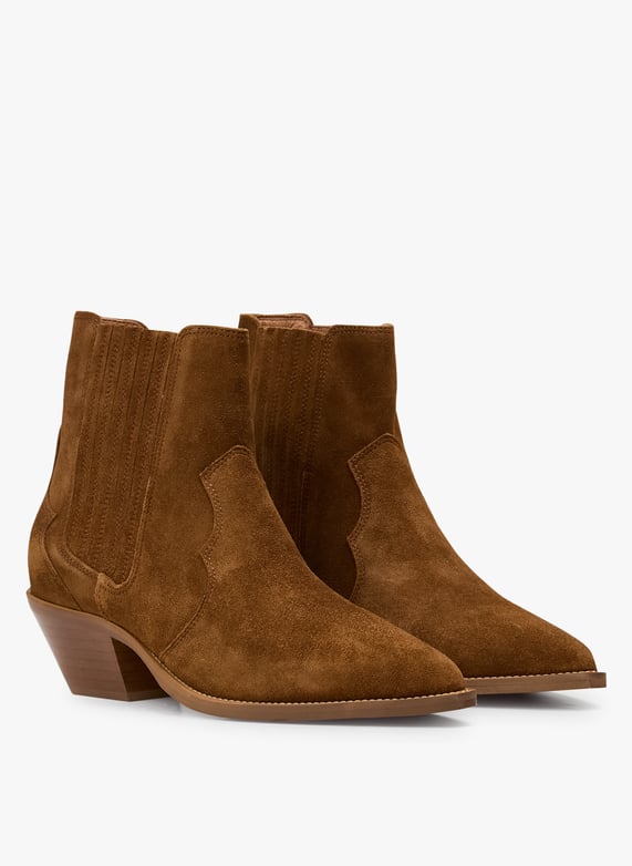 Boots western en cuir suédé | Marron by MELLOW YELLOW Boots western en cuir suédé Marron