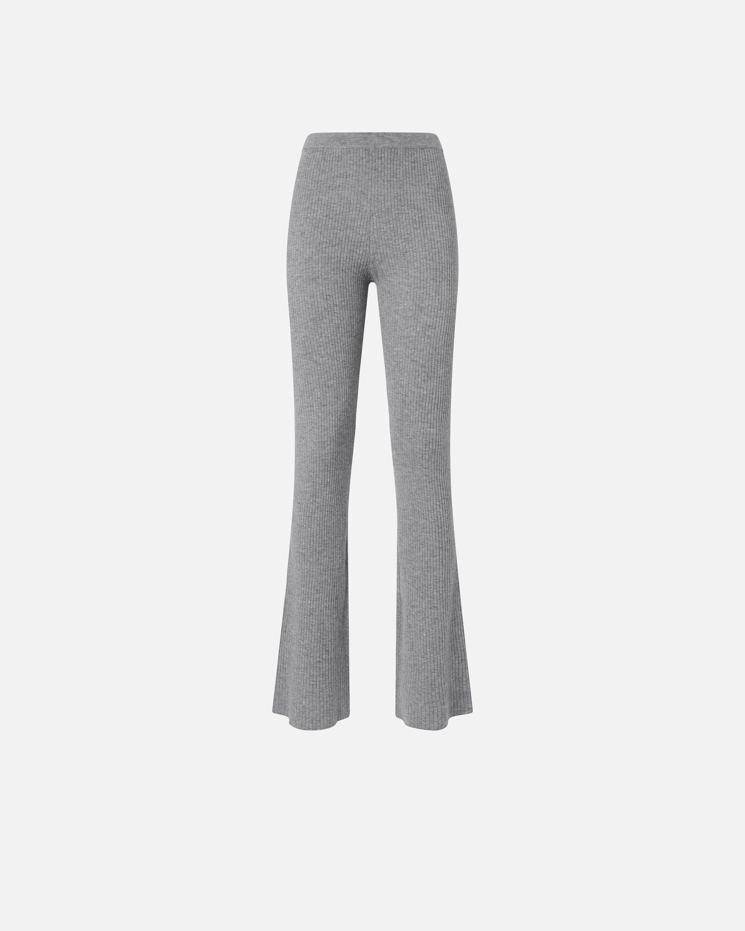 Flared knit trousers PINKO Grey