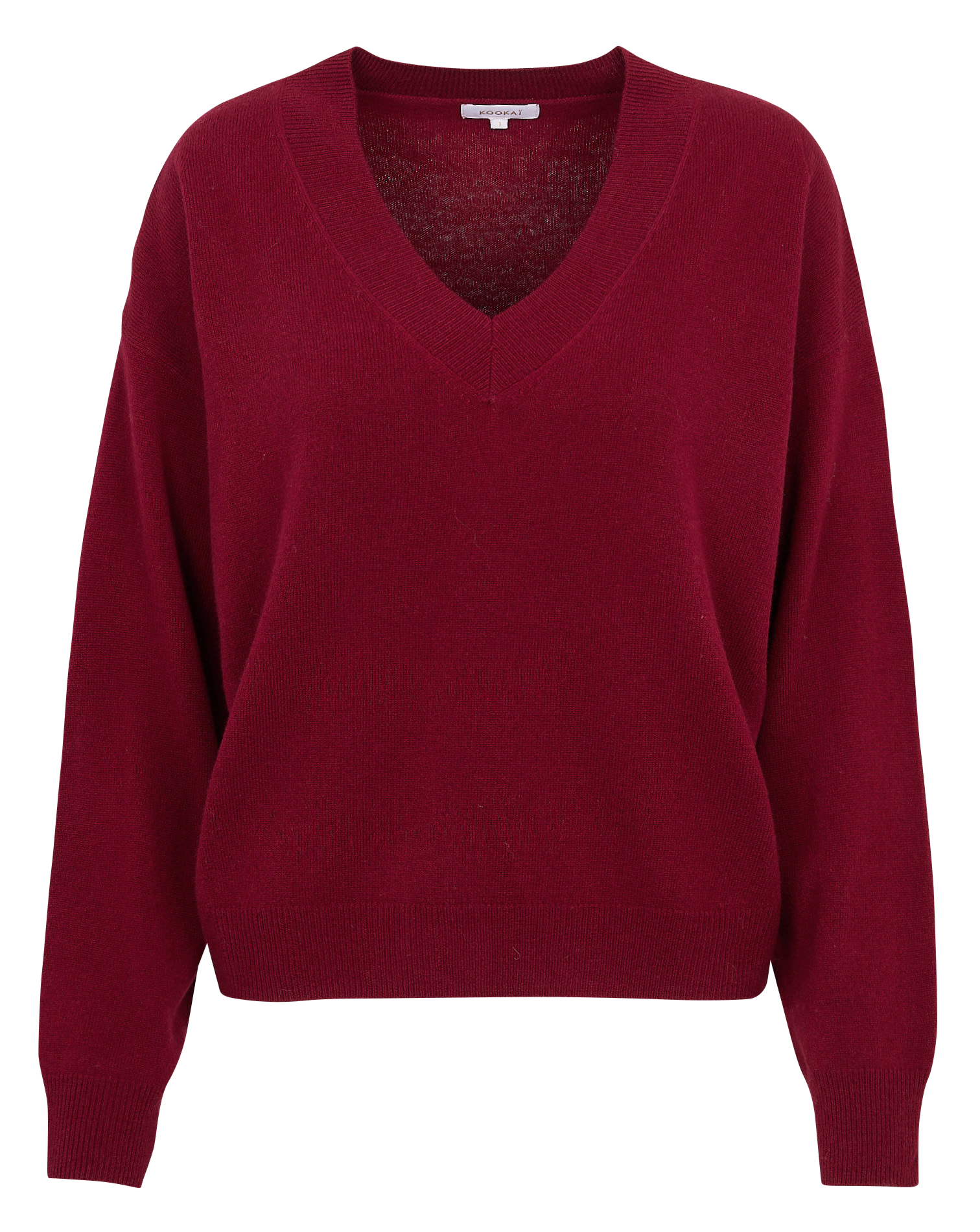 Weiter Pullover aus Wolle und Kaschmir mit V-Ausschnitt KOOKAI Rot