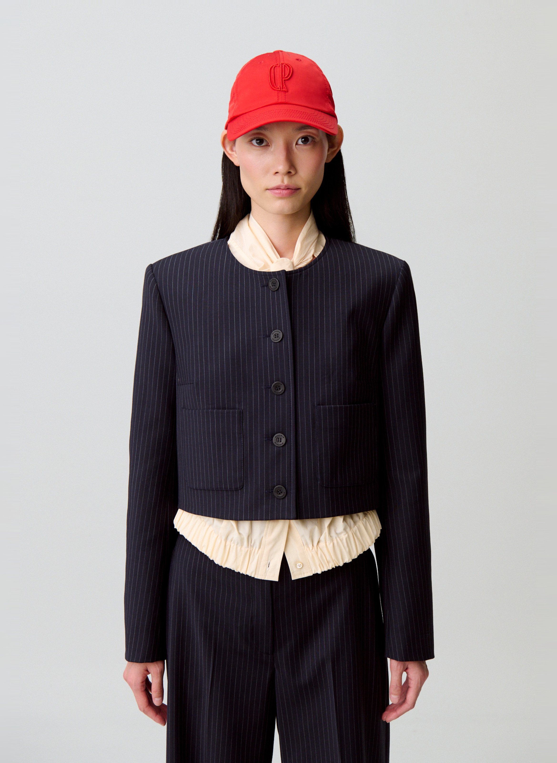 Short straight wool blend jacket CLAUDIE PIERLOT Multicolored