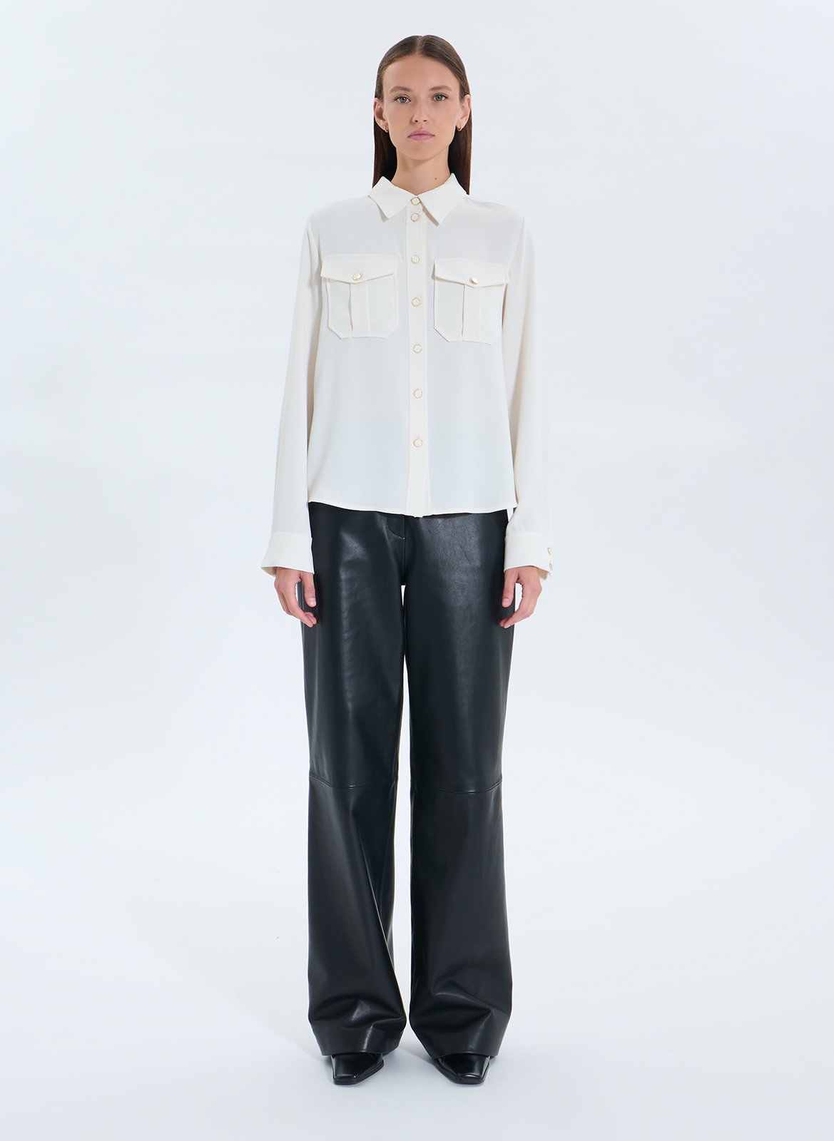 Chemise droite col classique ZAPA Blanc