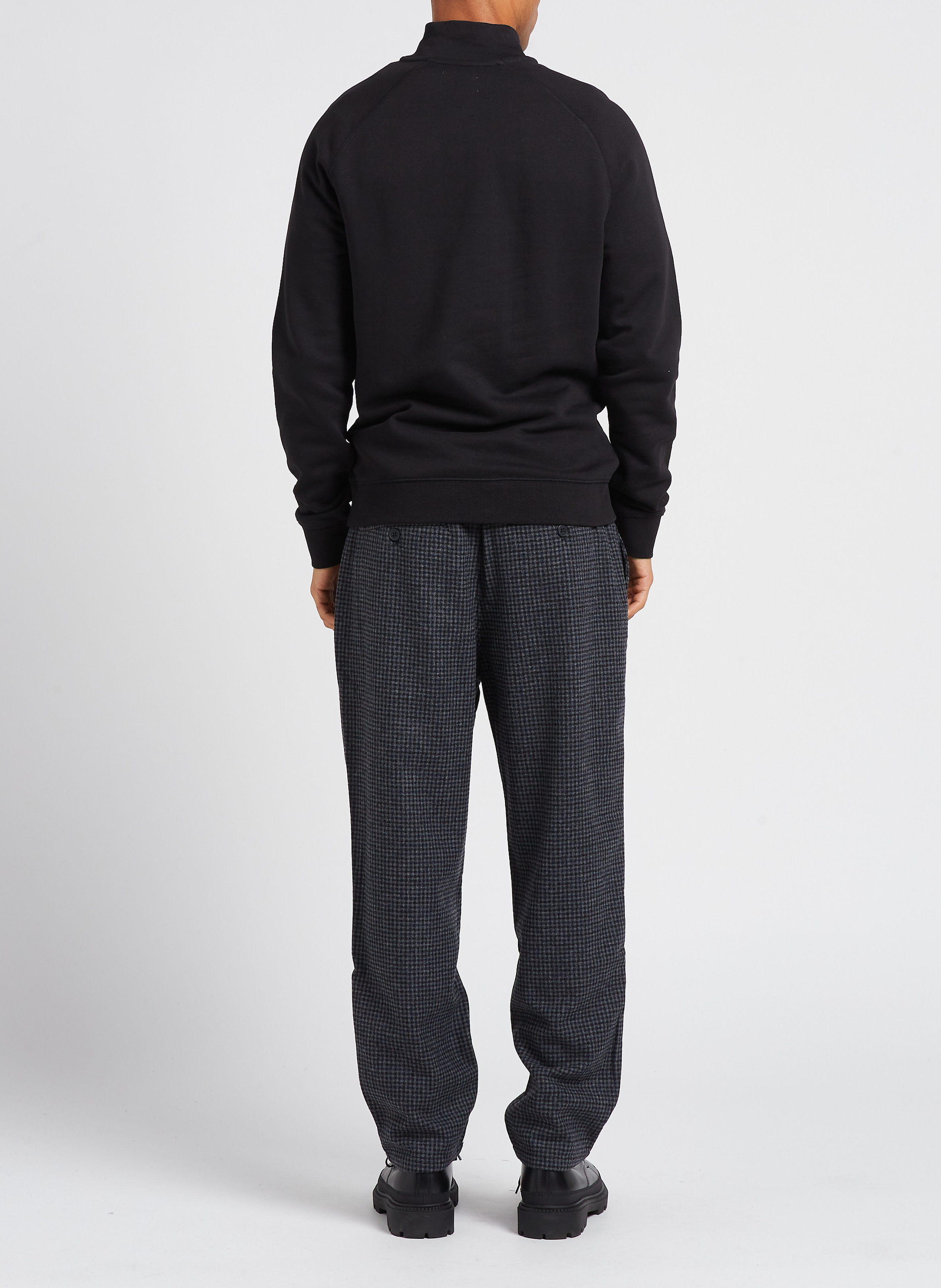 Pantalon chino 7/8 ème en laine mélangée imprimé MINIMUM Argent