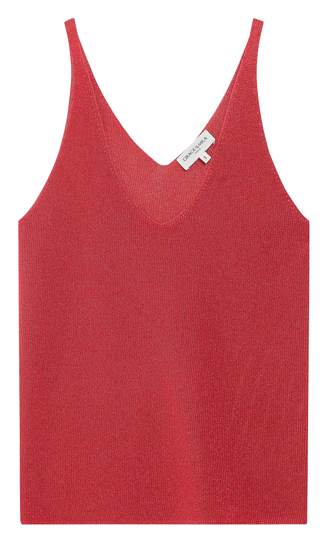 Sleeveless V-neck top GRACE ET MILA Red