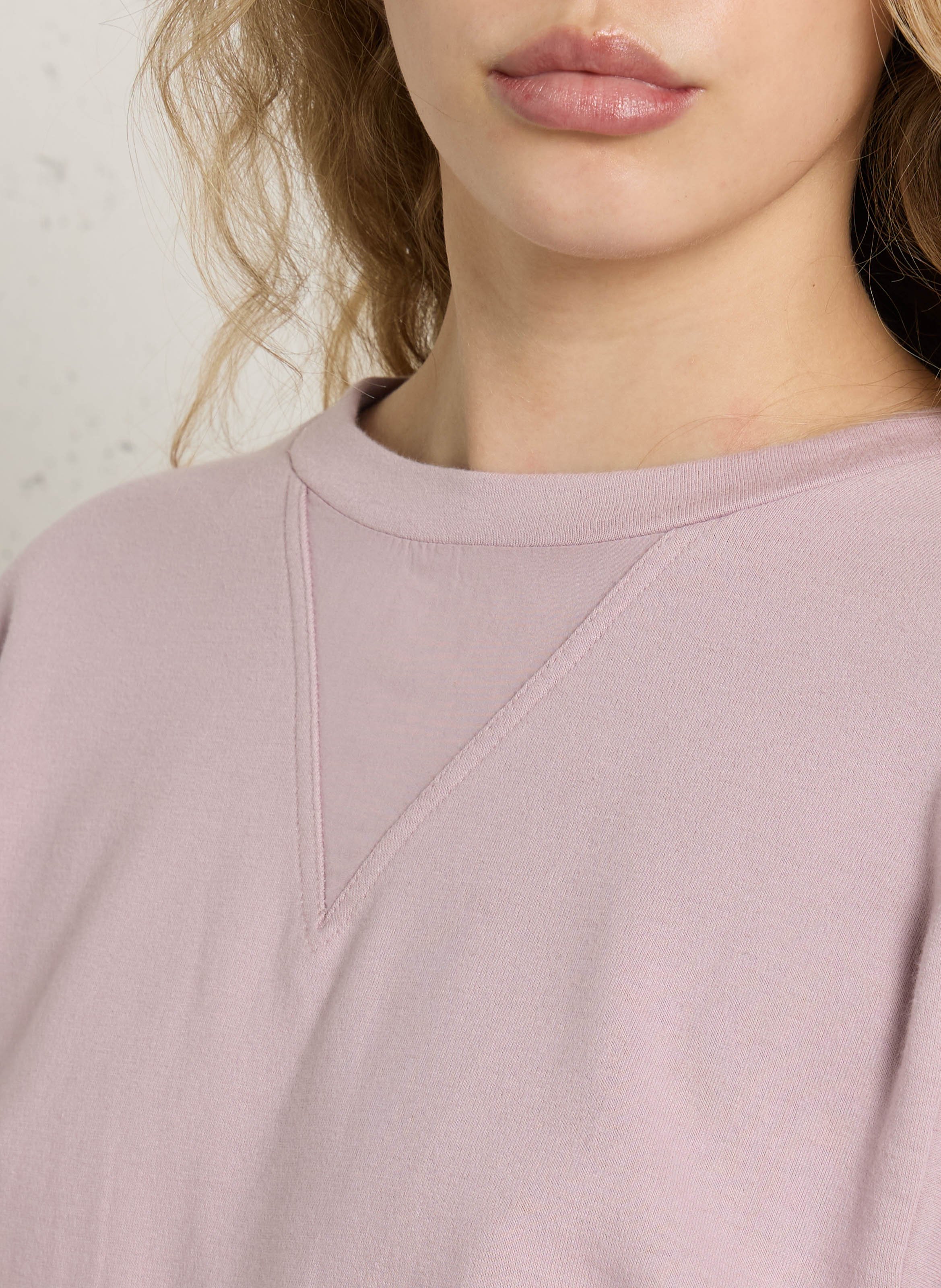 Rundhals-Sweatshirt aus Bio-Baumwoll-Mix LEON & HARPER Violett