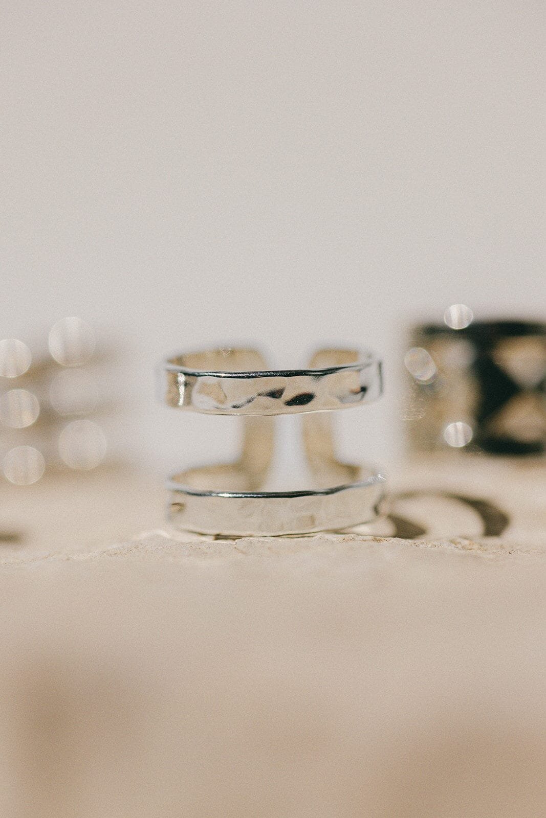 Hammered gold plated ring MONSIEUR SIMONE Silver