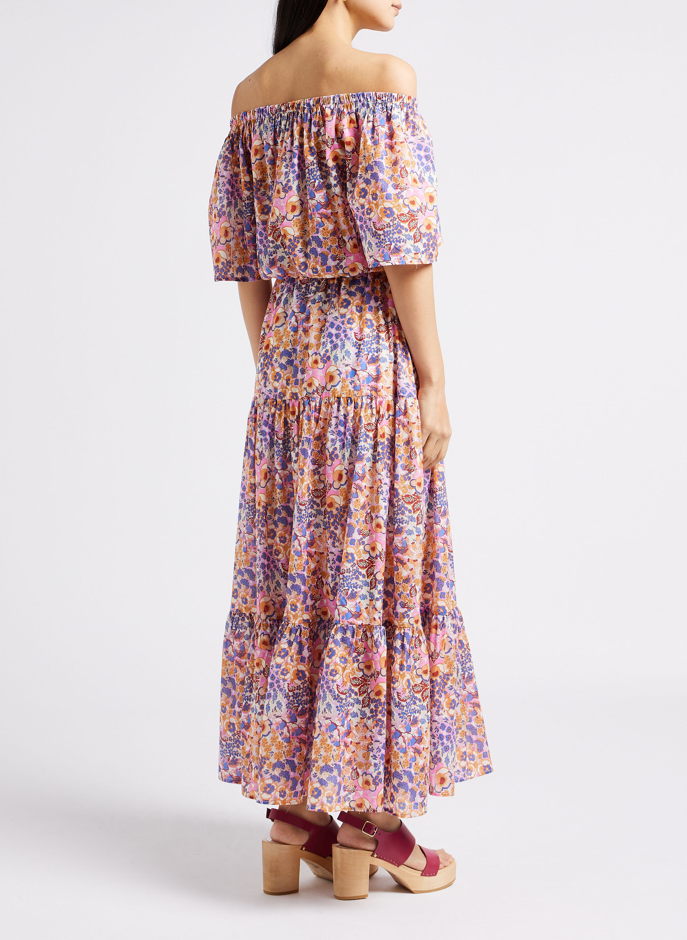 Vaarsleren klompen met hak SABOTS YOUYOU Rood