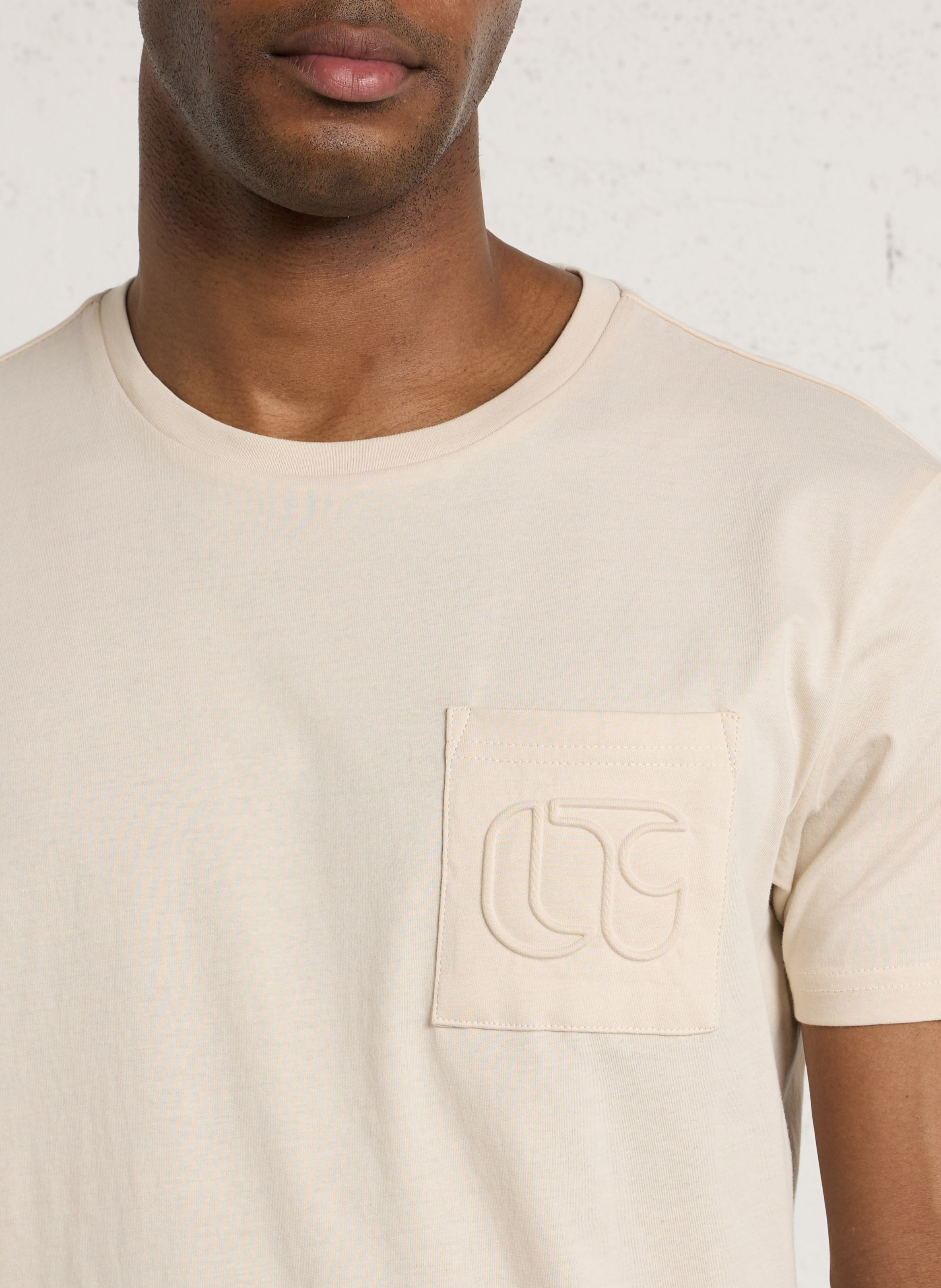 T-shirt met ronde hals in effen kleur LE TEMPS DES CERISES Grijs