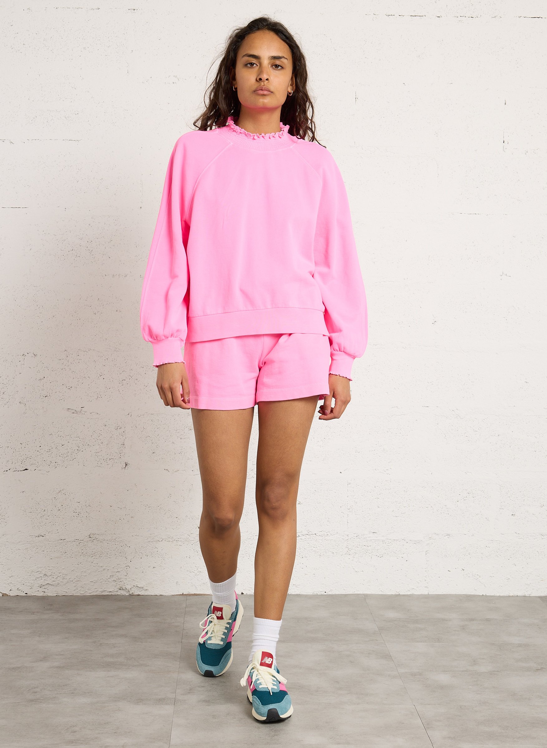 Schlupf-Pullover aus Baumwolle DES PETITS HAUTS Rosa