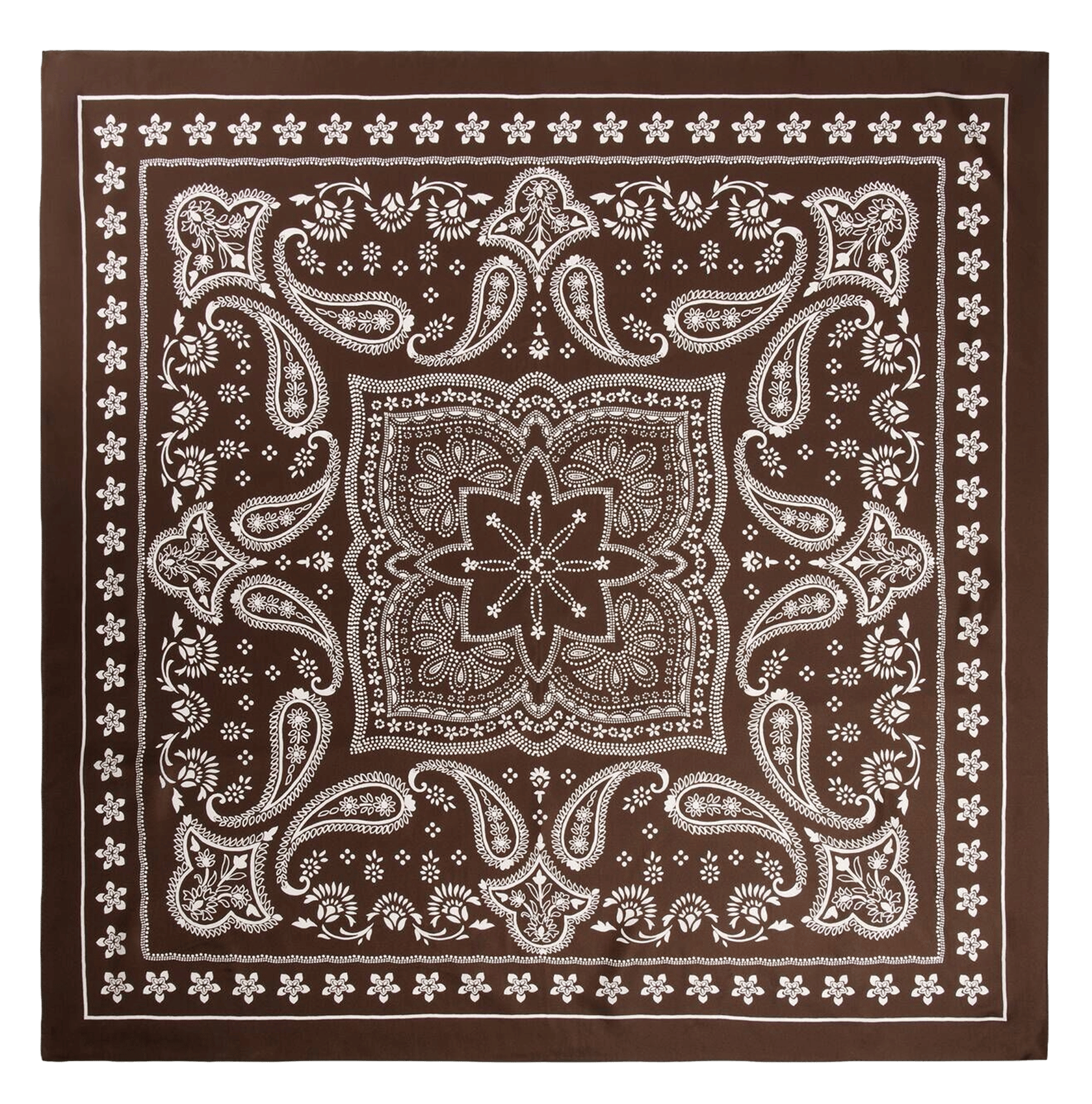 Foulard van zijde met print SANDRO Bruin