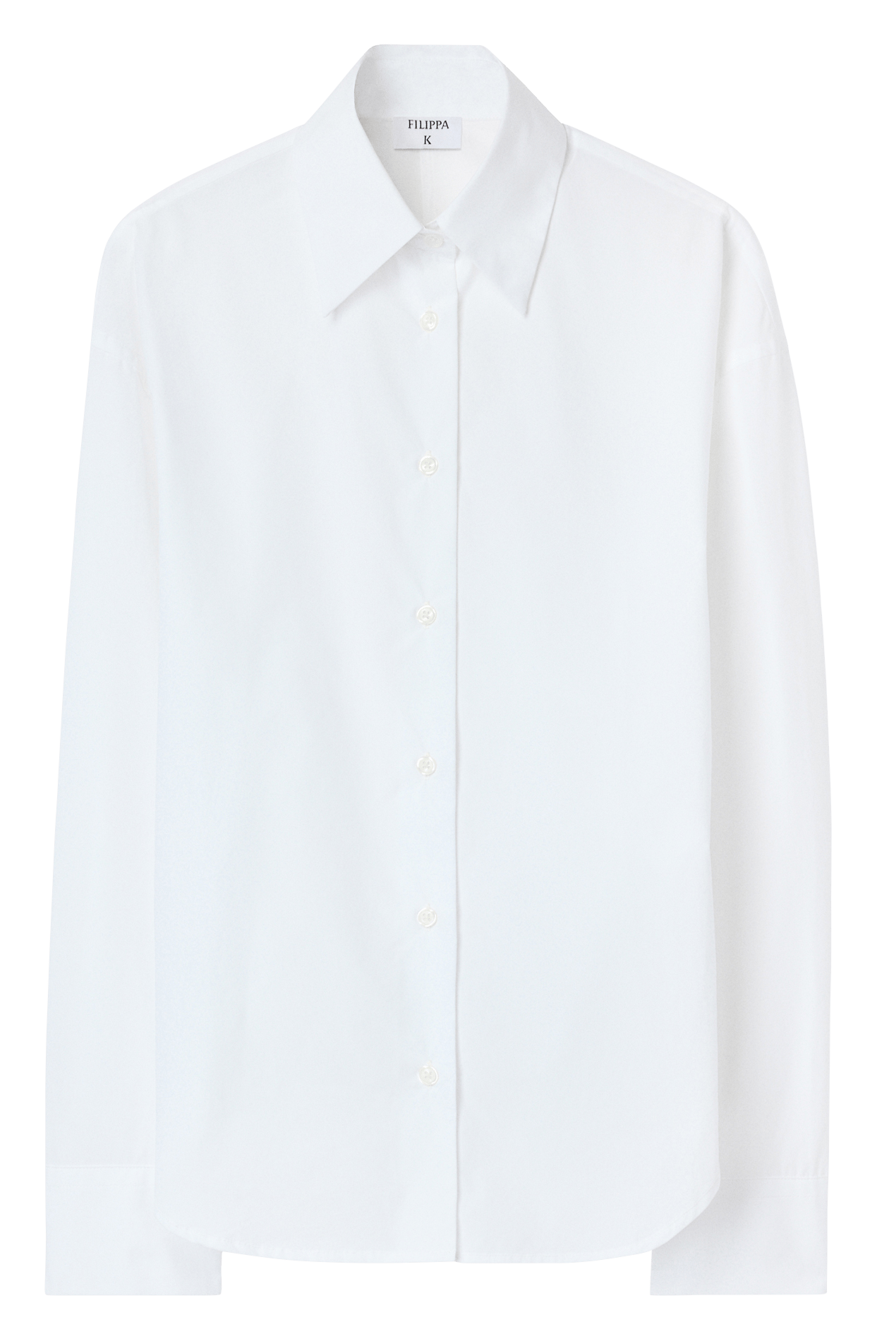 Getailleerde effen knoopblouse FILIPPA K Wit