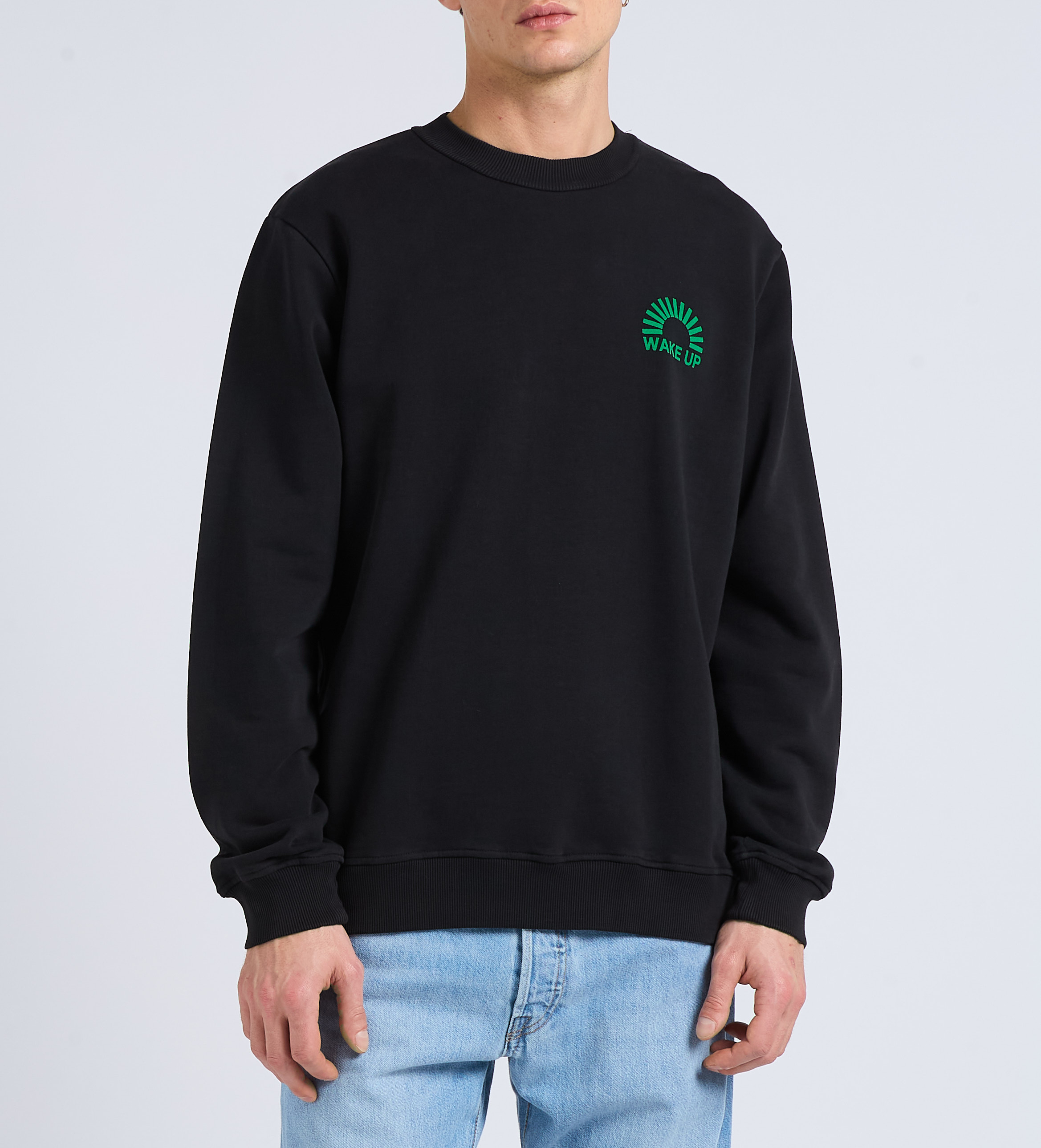 Sweat regular-fit en coton bio  THINKING MU Noir