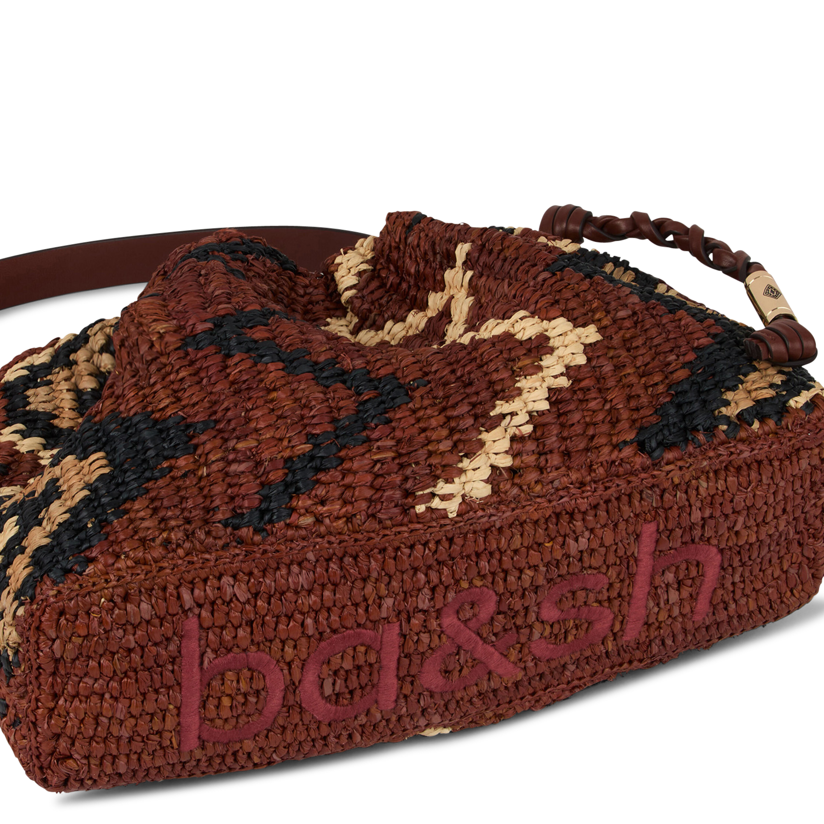 Raffia clutch bag BA&SH Multicolored