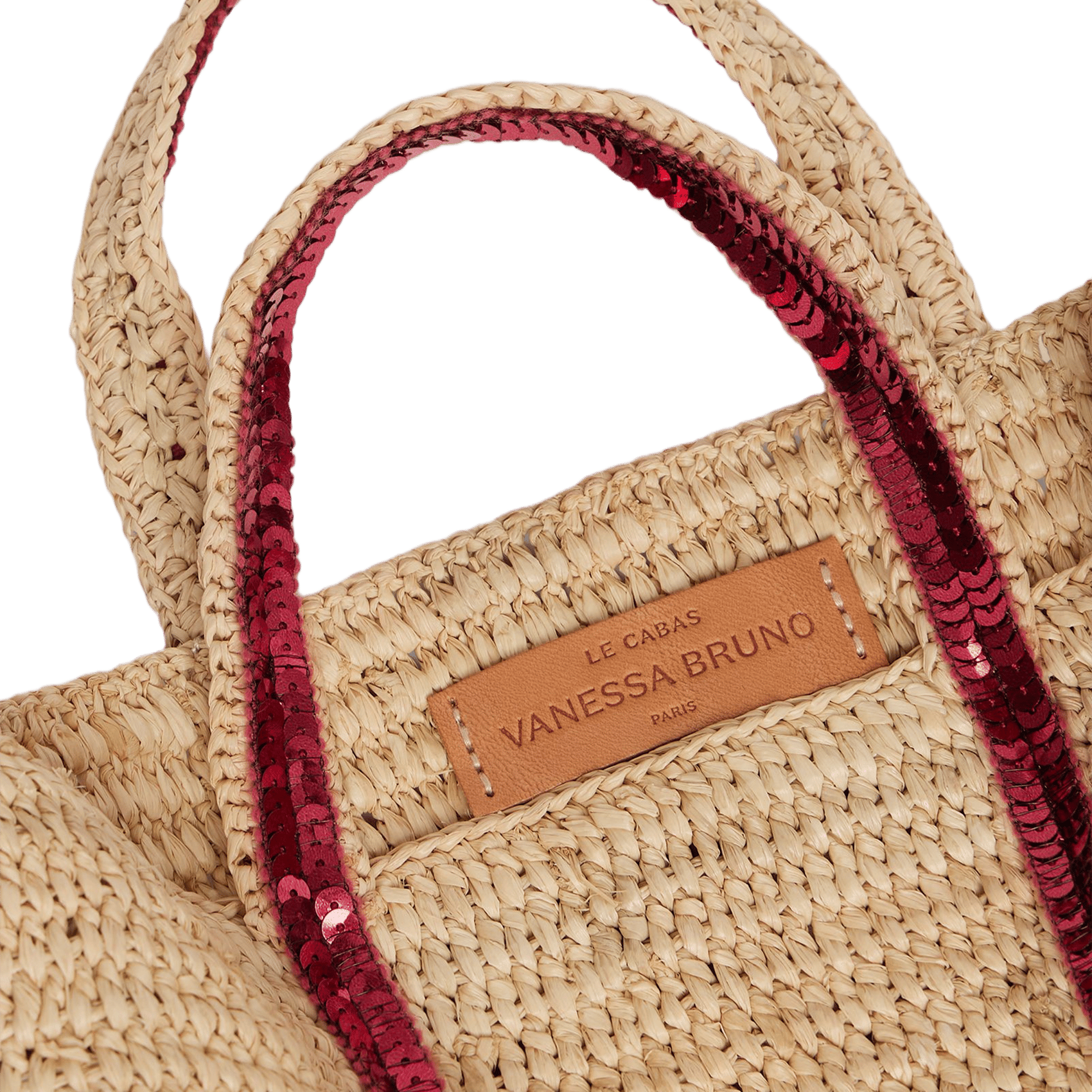 Bast-Shopper mit Schulterriemen VANESSA BRUNO Rosa