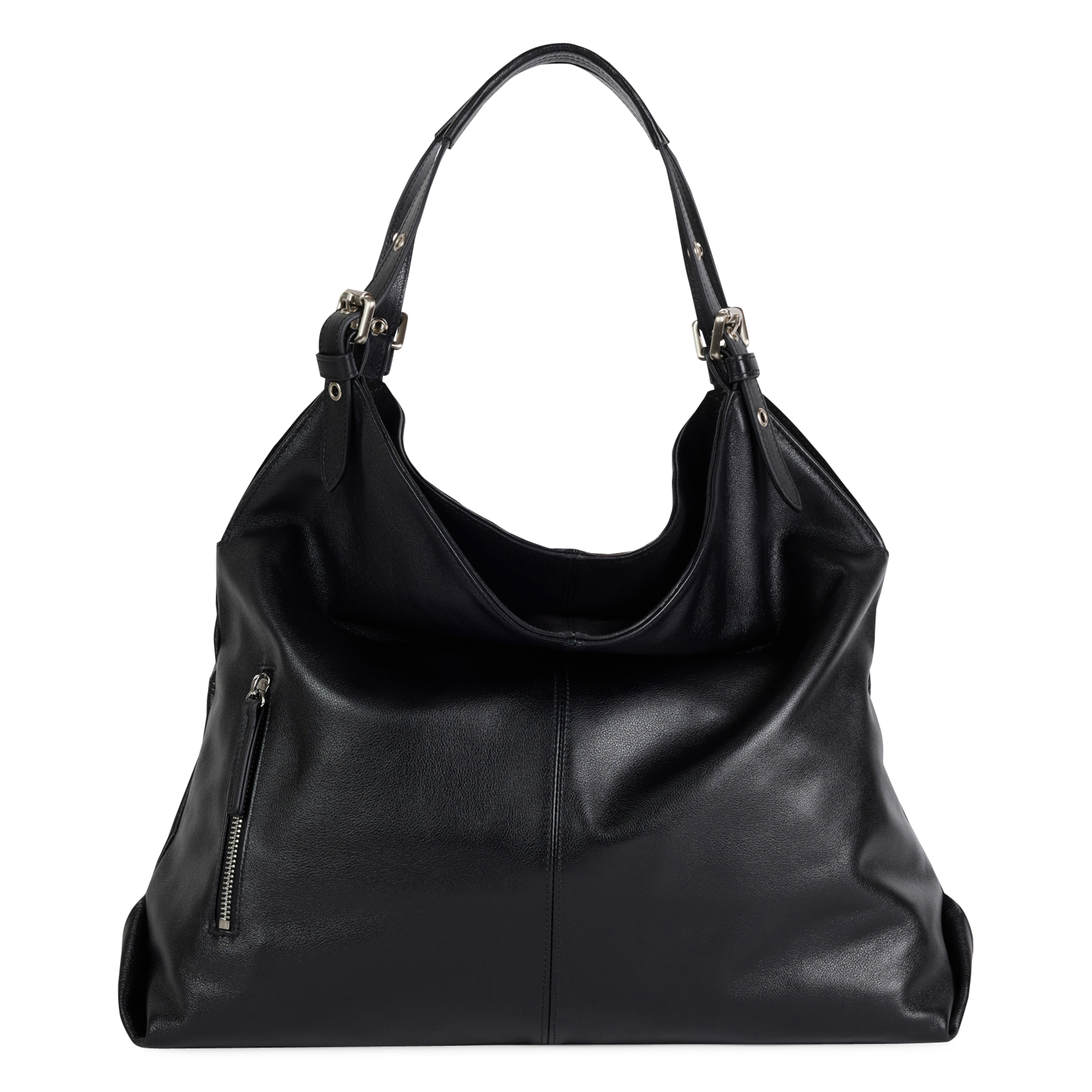 Schultertasche aus Leder NAT & NIN Schwarz