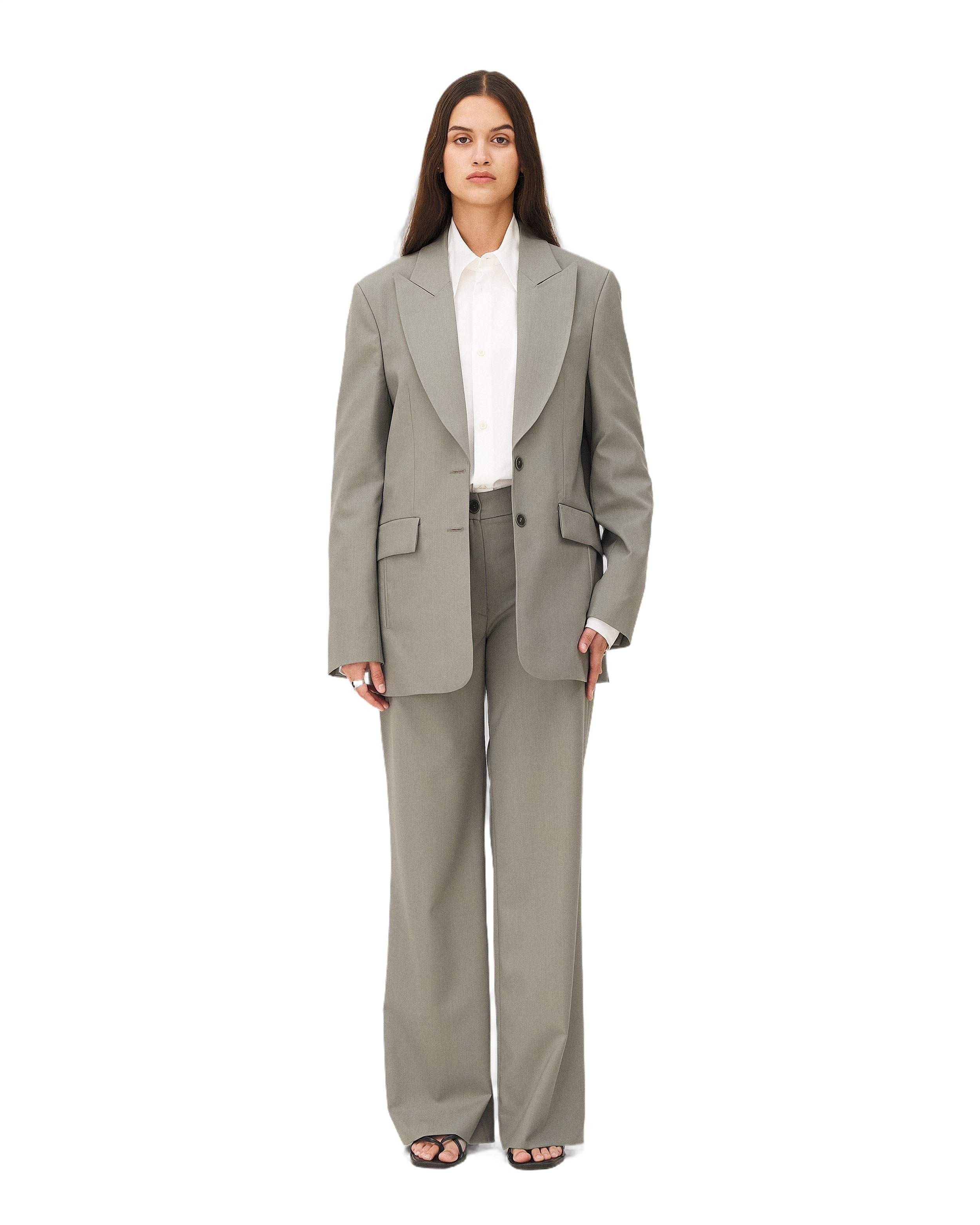 Suit jacket in eucalyptus suri Noyoco Green