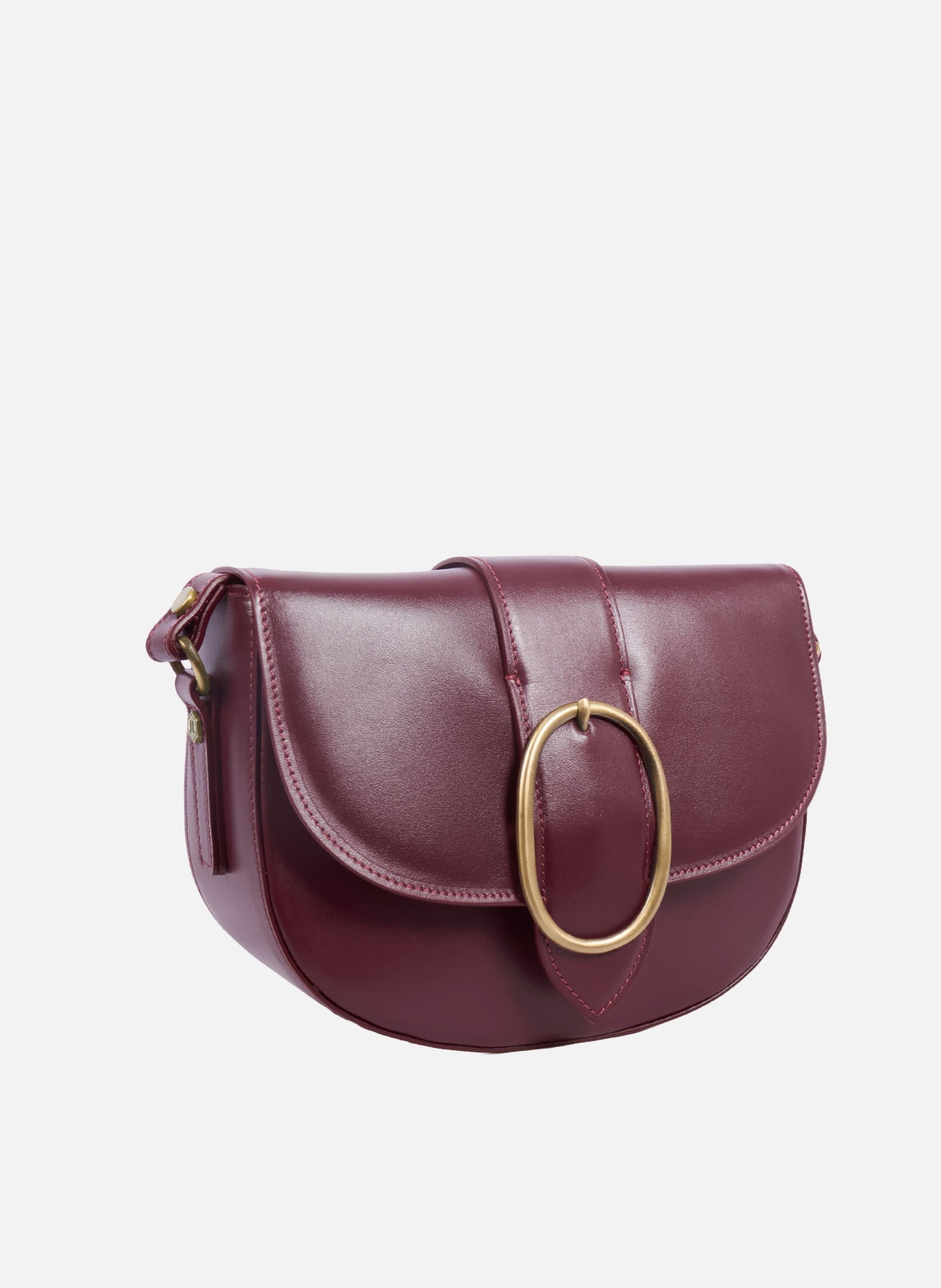 Leather bag with buckle | Red JULES & JENN Women