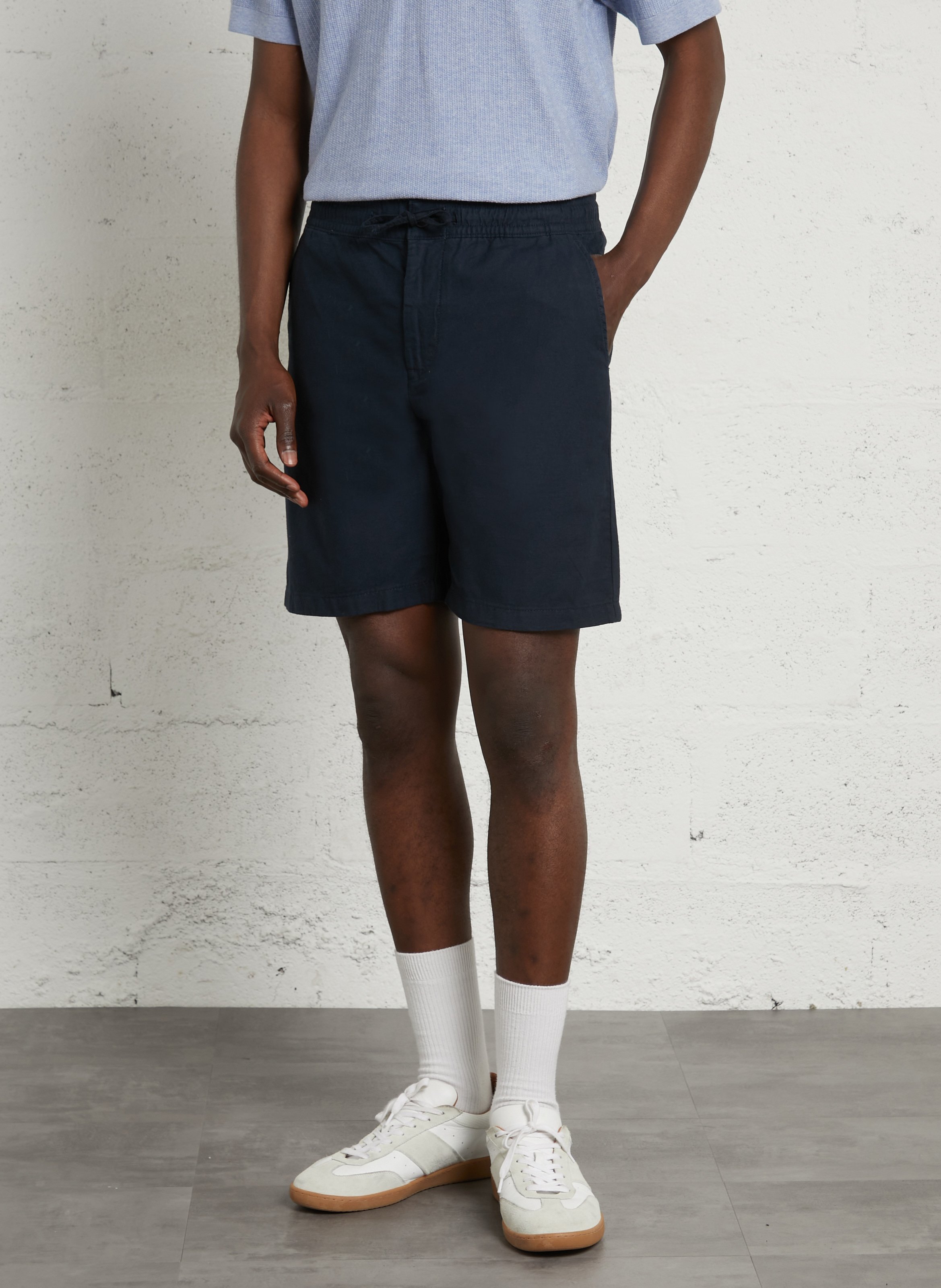 Short droit en coton et lin PEPE JEANS Bleu