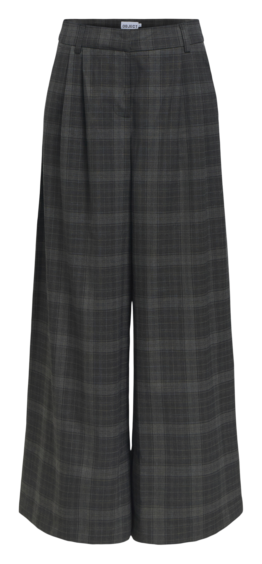 Pantalon large à carreaux OBJECT Noir