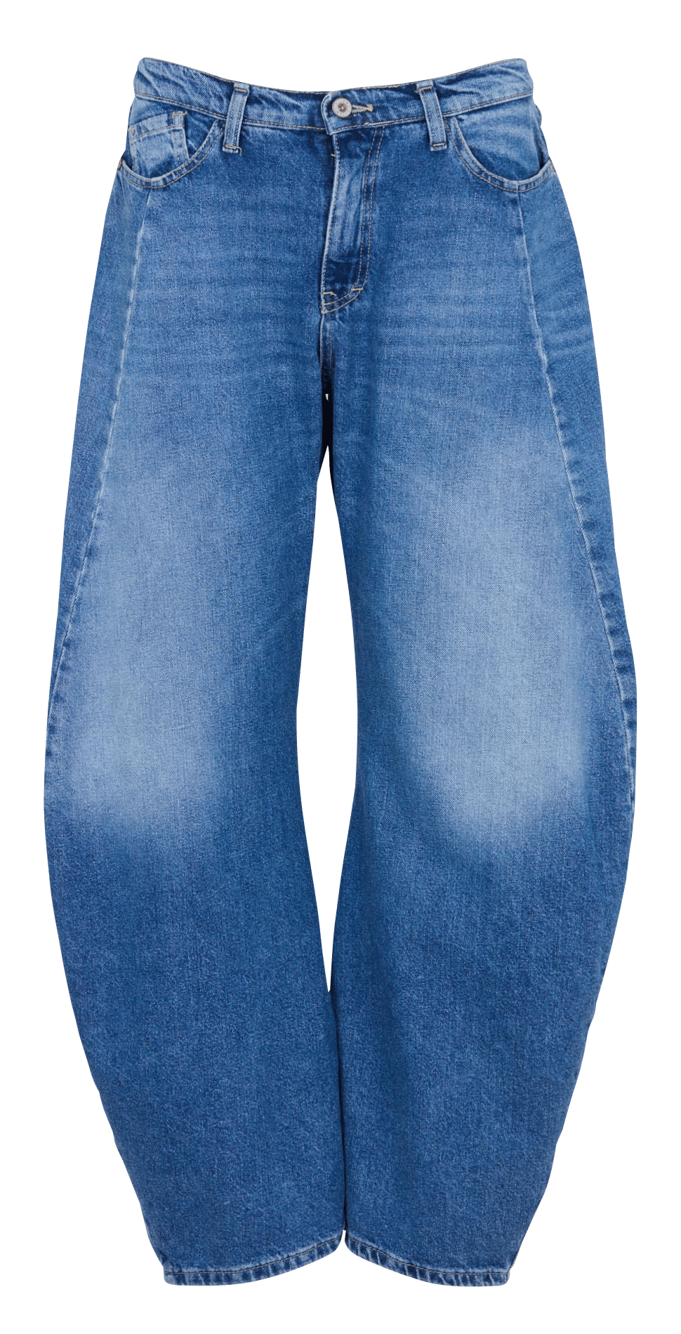 Weit geschnittene Jeans aus Baumwolle PLEASE Blau