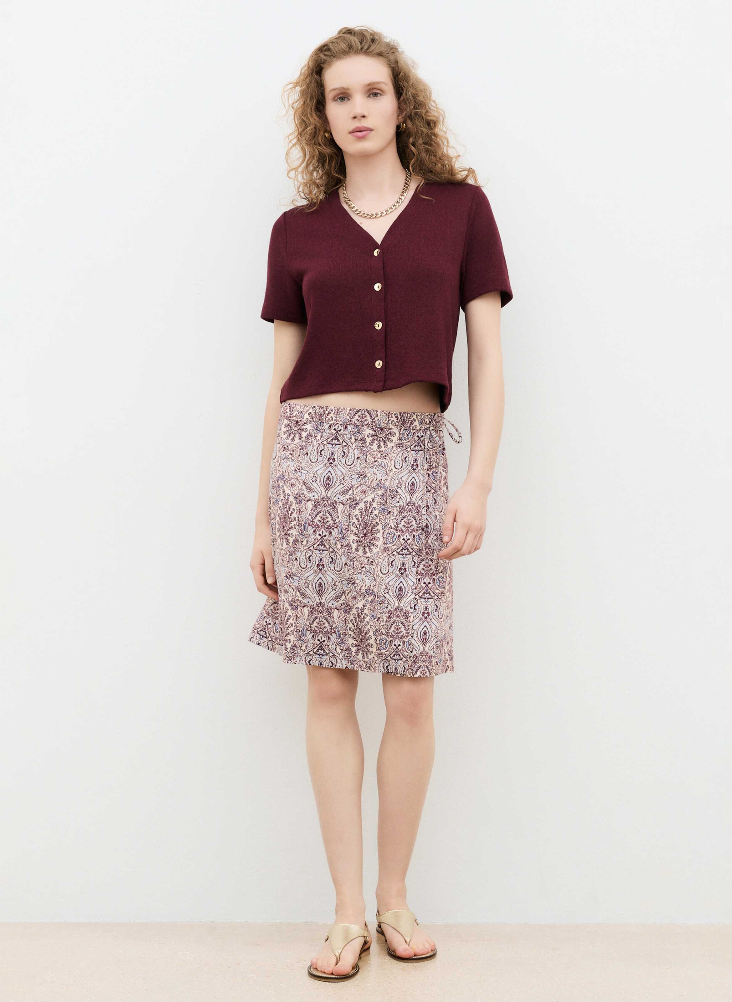 Top mit V-Ausschnitt | Violett CAROLL Damen