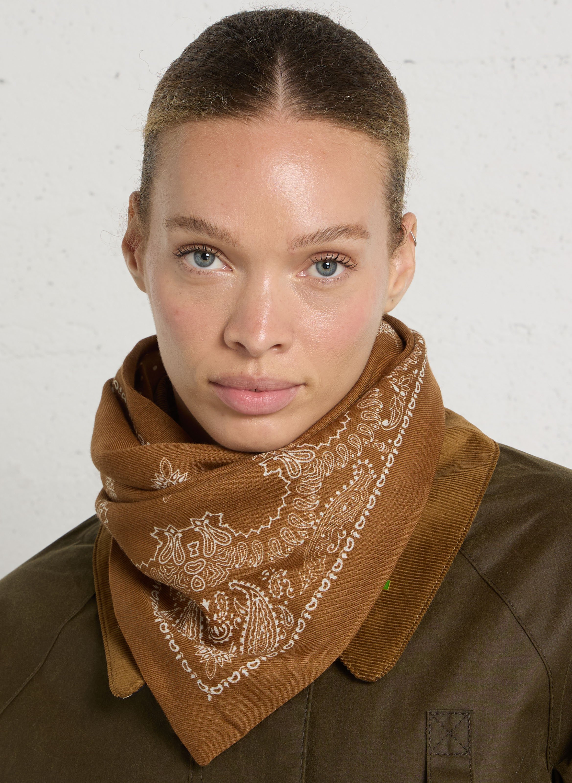 Wool triangle scarf DESTIN Orange
