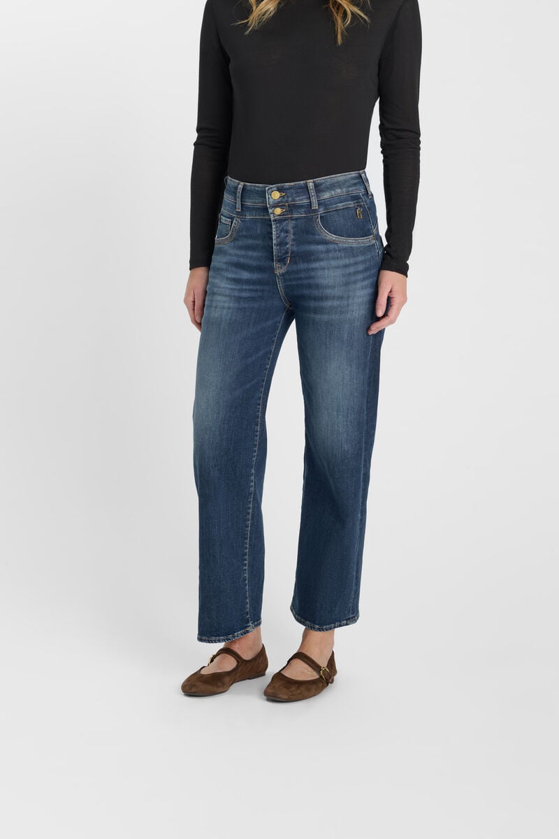 Loose jeans, wide-leg, 7/8 length LE TEMPS DES CERISES Blue