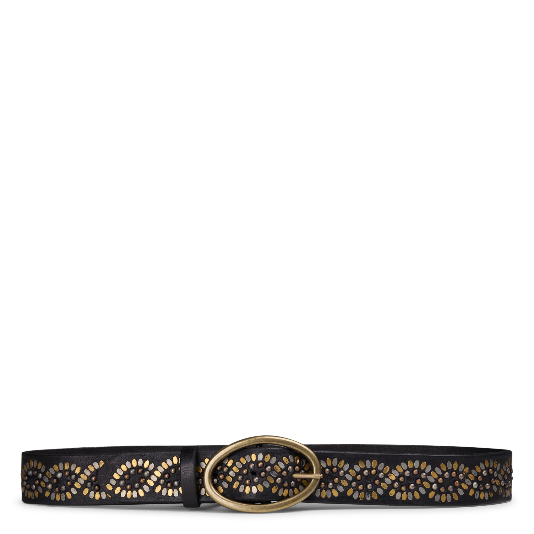 Leather belt with buckle MKT Black