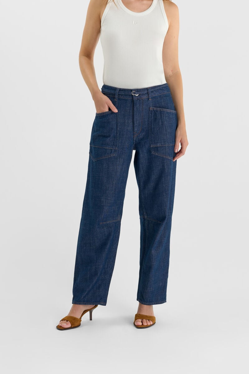 Loose-fit zip jeans LE TEMPS DES CERISES Blue