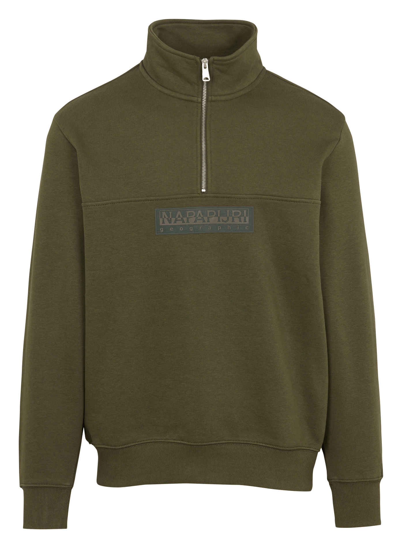 Gerade geschnittenes Sweatshirt aus Baumwoll-Mix NAPAPIJRI Grun