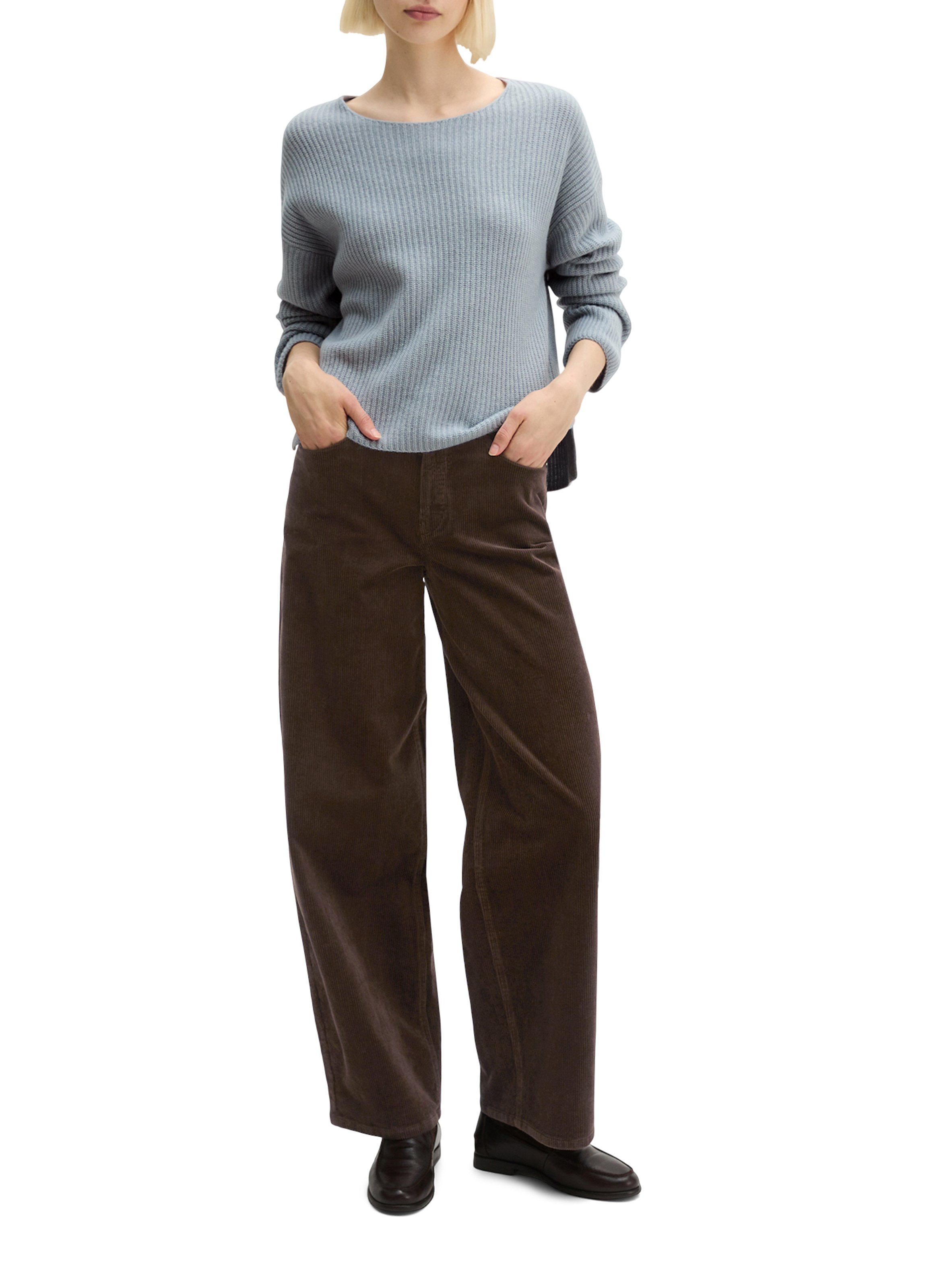Straight wool-blend sweater | Blue MARC O'POLO Women