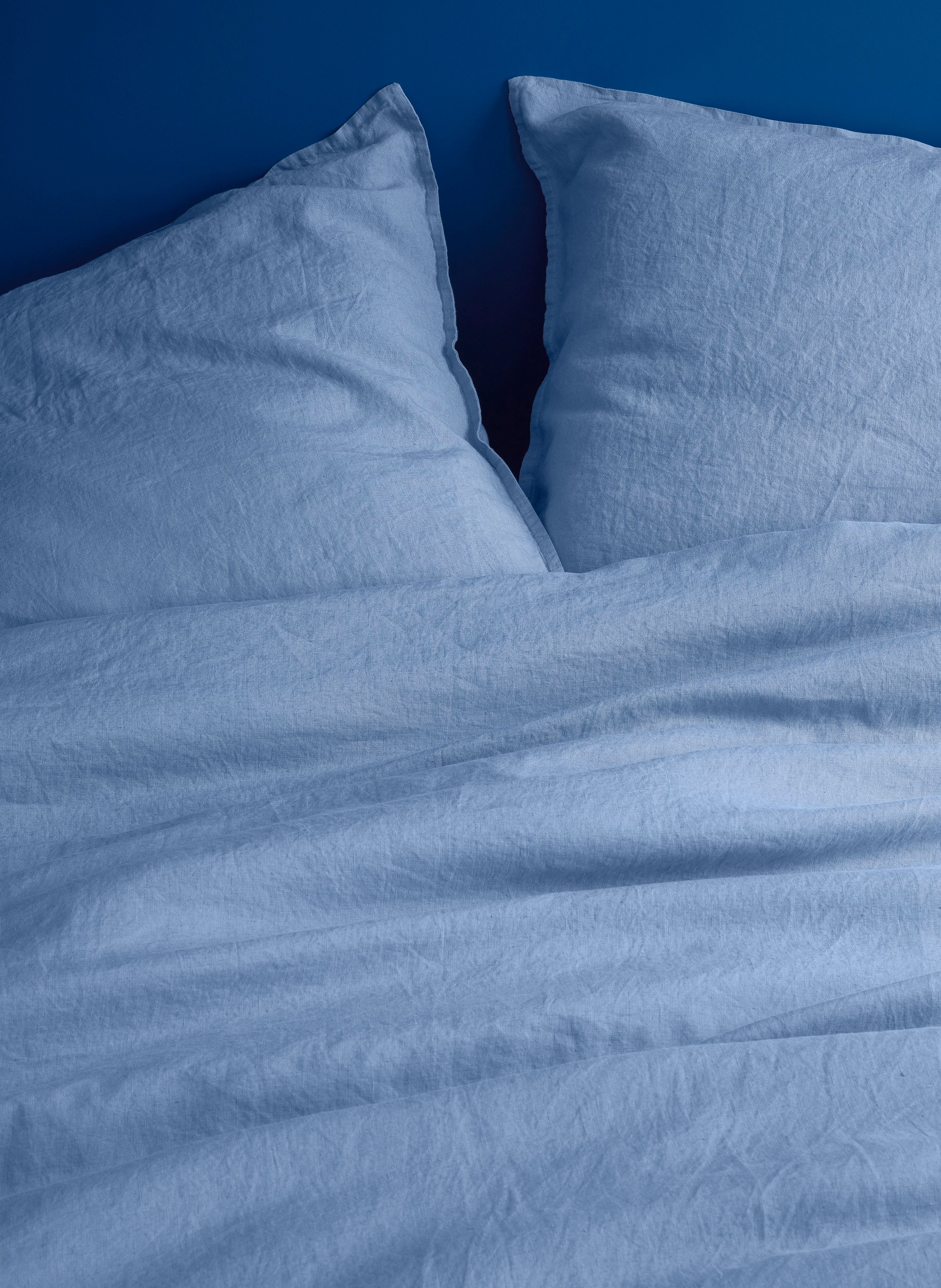 Taie d'oreiller en lin AU PRINTEMPS PARIS MAISON Bleu