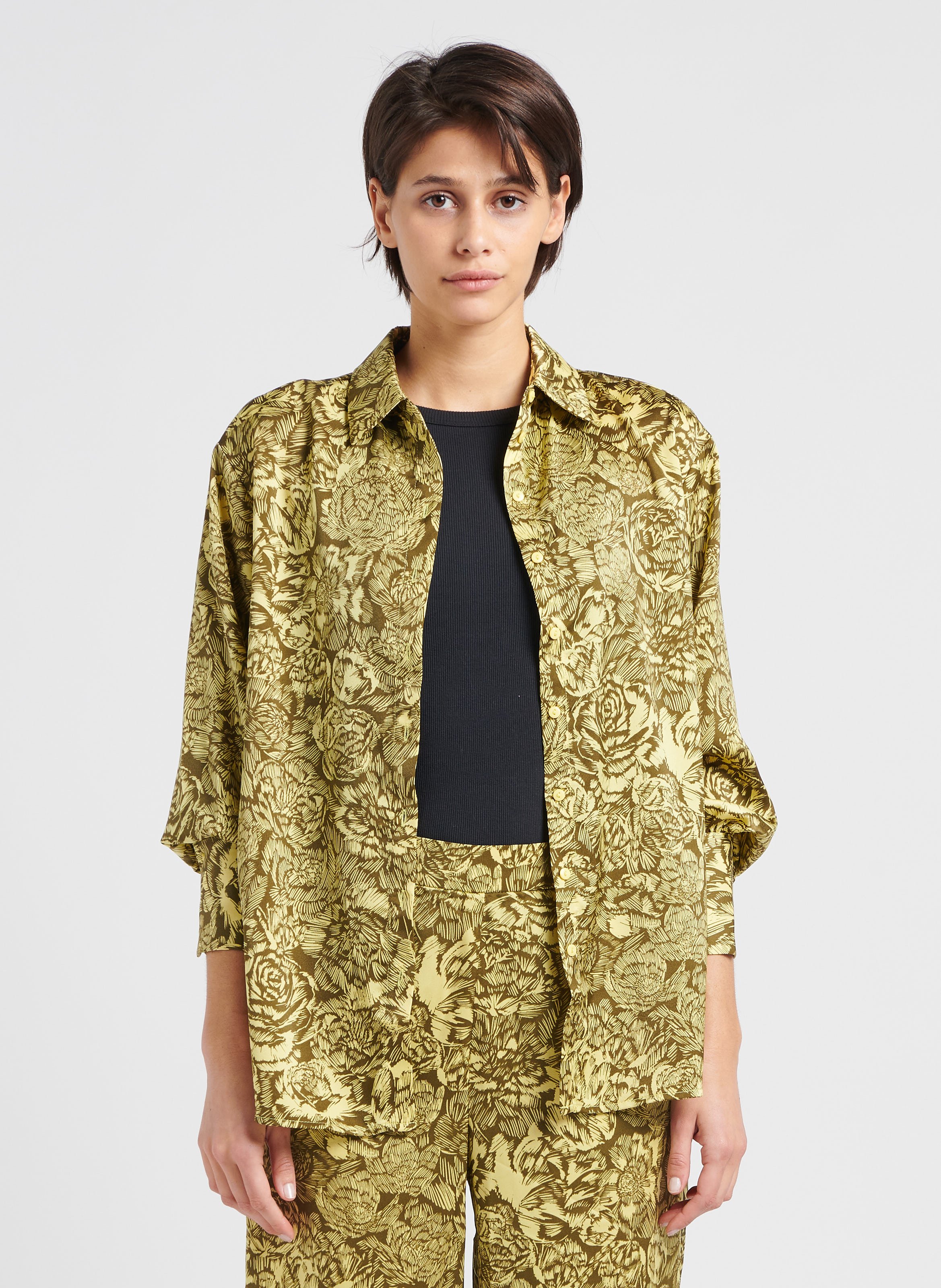 Chemise col classique imprimée  MOSS COPENHAGEN Jaune