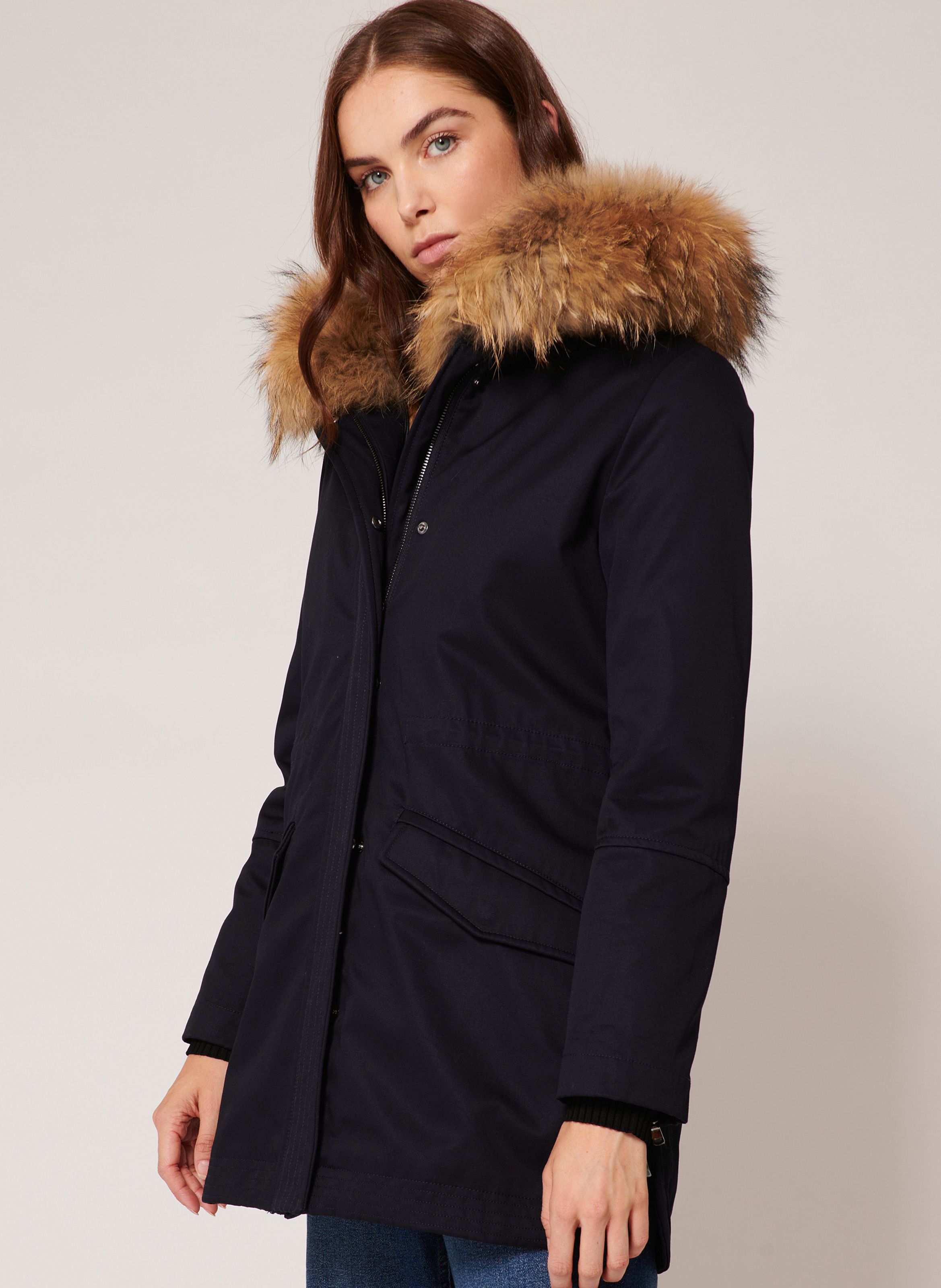 Parka pelo outlet mujer